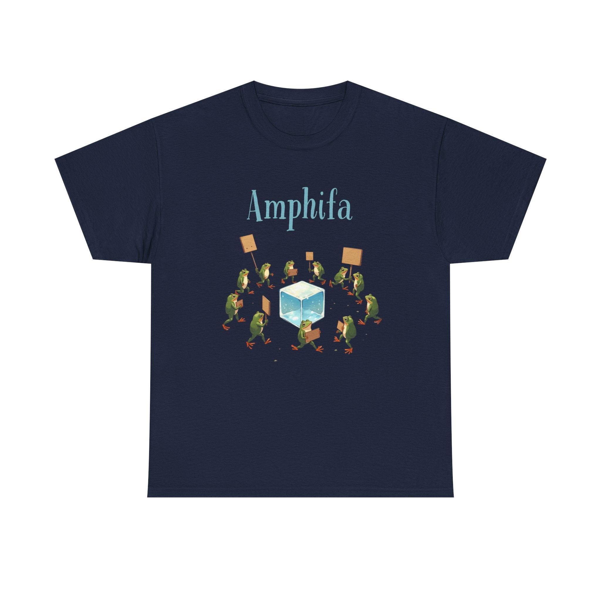 Amphifa ICE Frog Unisex Heavy Cotton Tee, Fun Graphic Tee, Gift for Activists, Casual Wear T-Shirt