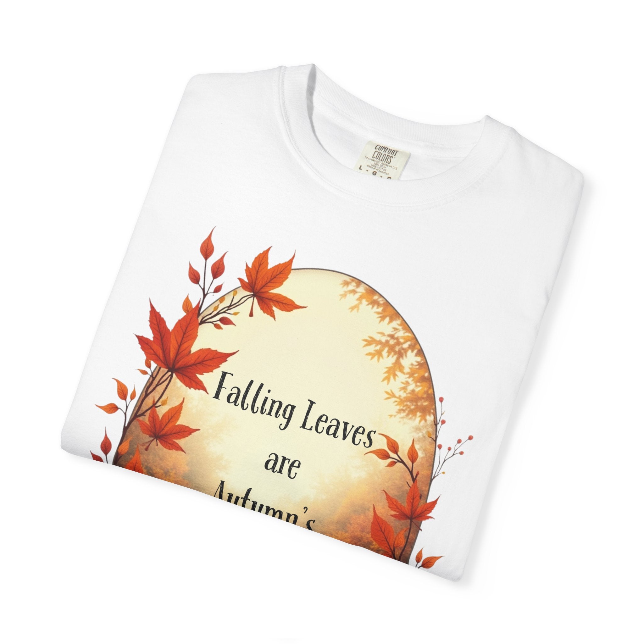 Falling Leaves Unisex Tee - Autumn's Golden Poetry T-shirt