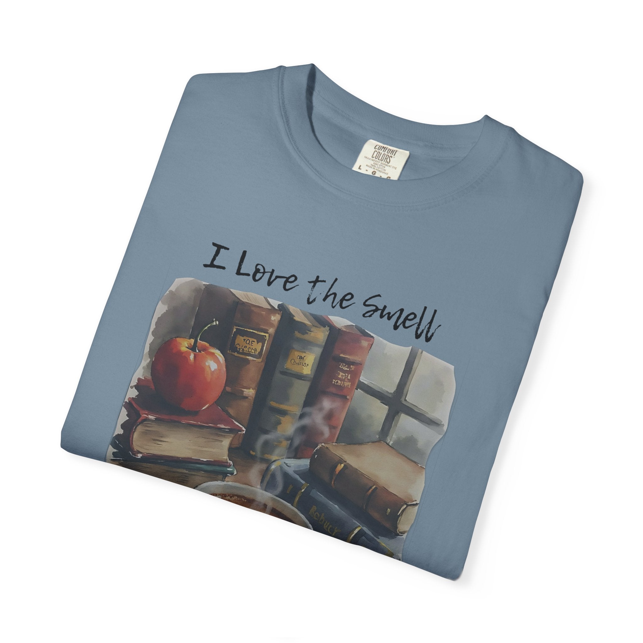 Book Lover T-Shirt - I Love the Smell of Old Books and Coffee