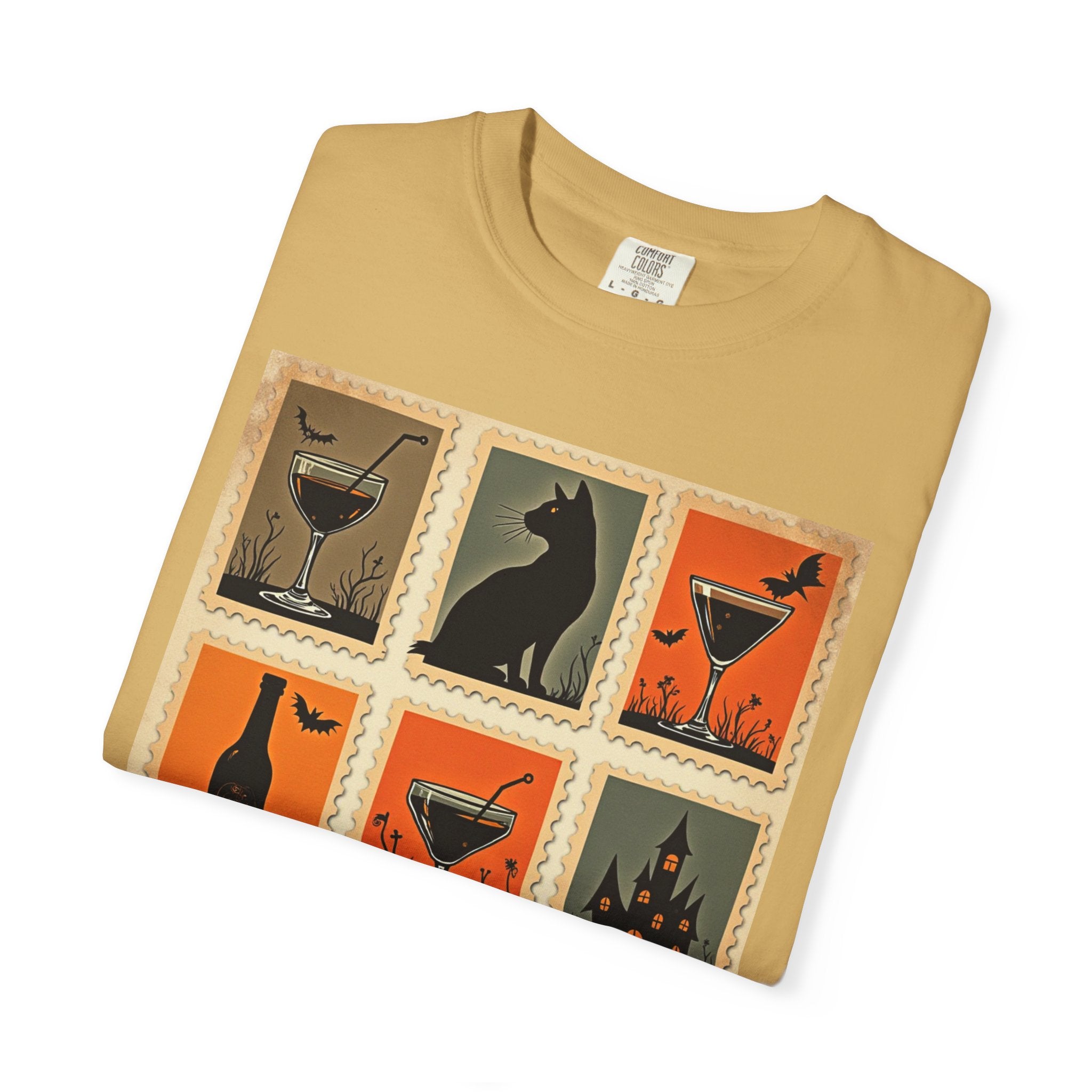 Halloween Cocktails Unisex Garment-Dyed T-shirt
