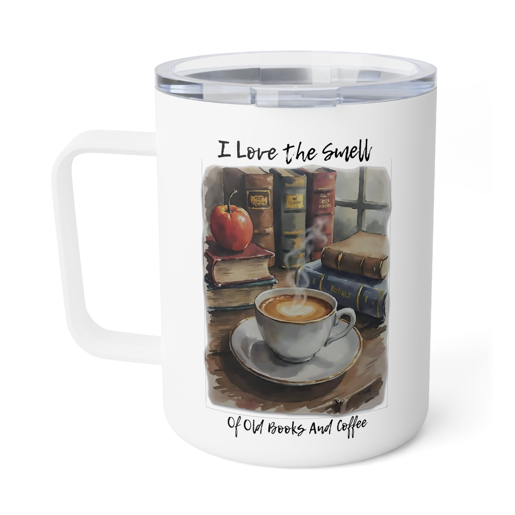 Cozy Insulated Coffee Mug, Book Lovers Gift, Kitchen Decor, Reading Accessories, Hot Beverage Holder, Personalized Coffee Cup