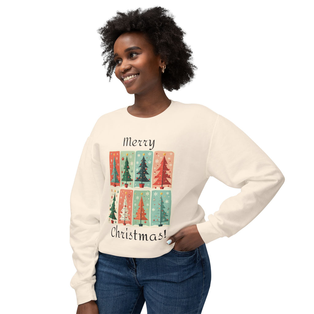 Folded Paper Christmas Trees Sweatshirt