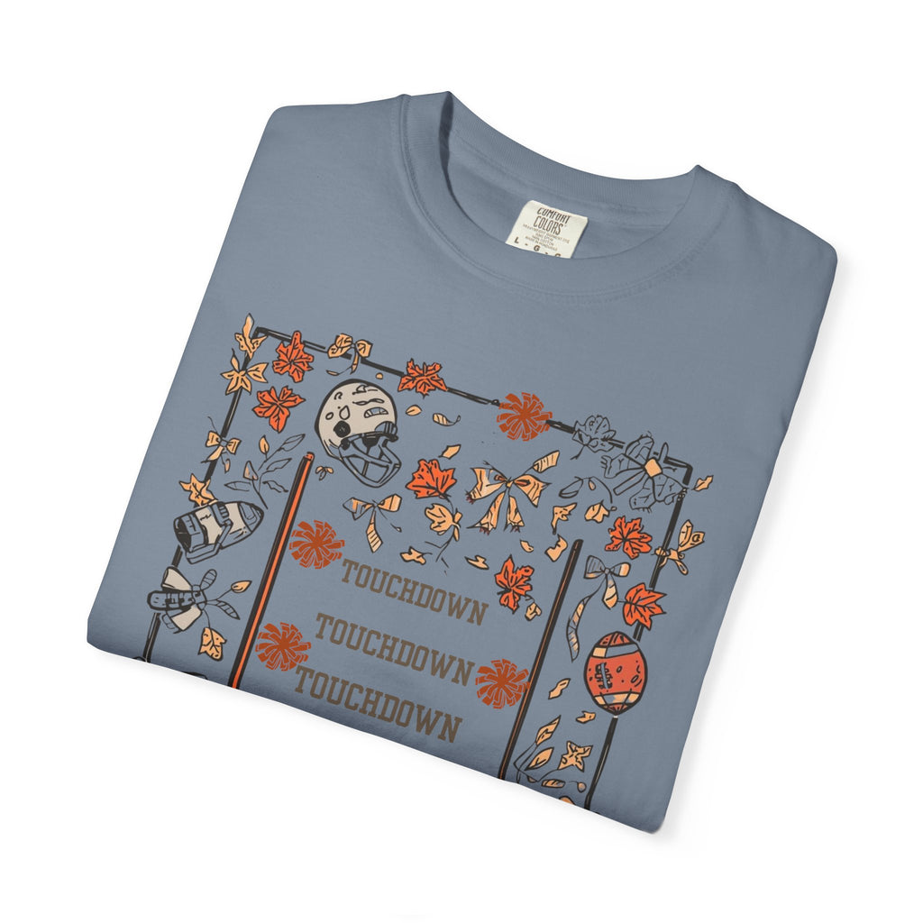 Football Season Graphic Tee, Unisex Garment-Dyed T-Shirt,  Fall Fashion, Holiday Apparel,