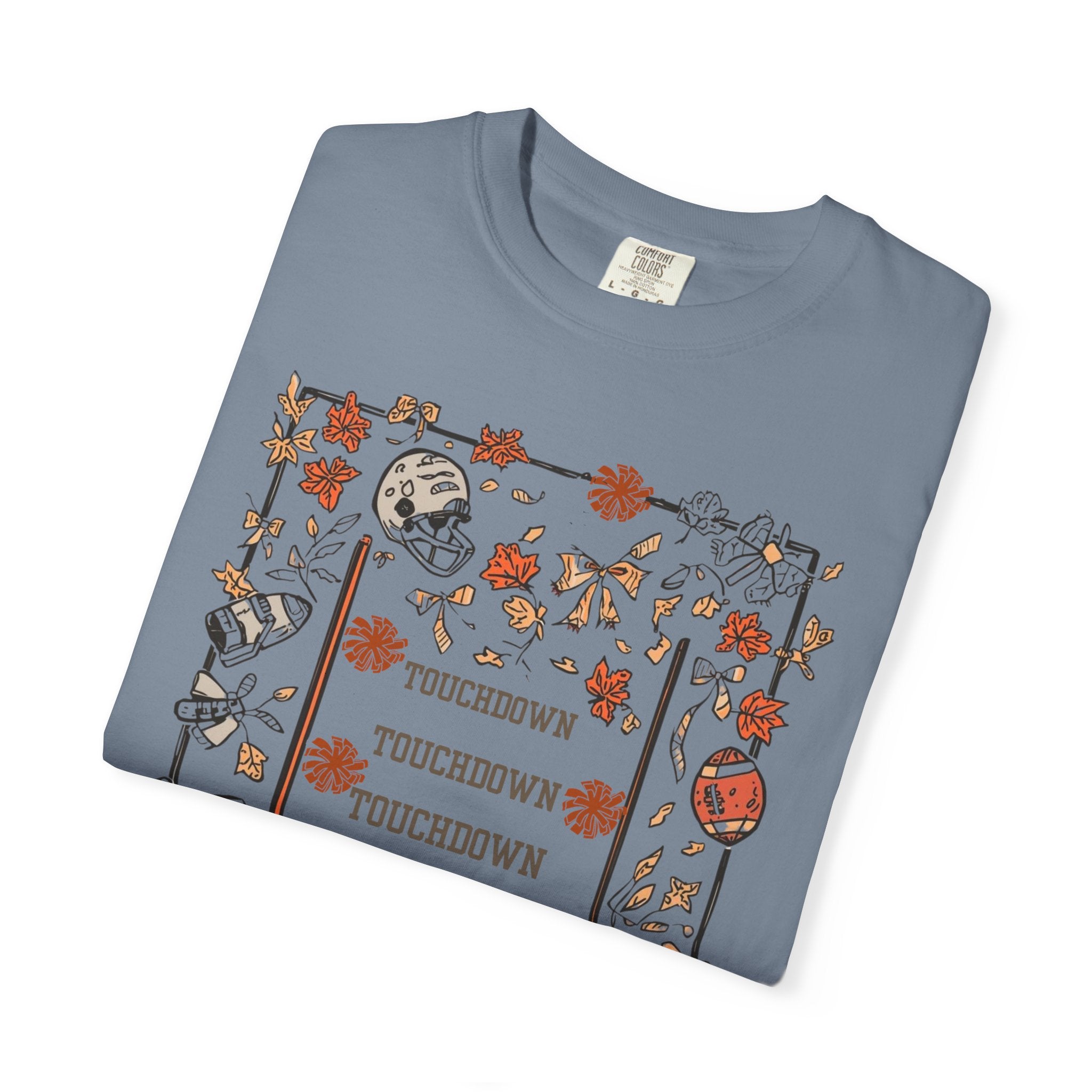 Football Season Graphic Tee, Unisex Garment-Dyed T-Shirt,  Fall Fashion, Holiday Apparel,