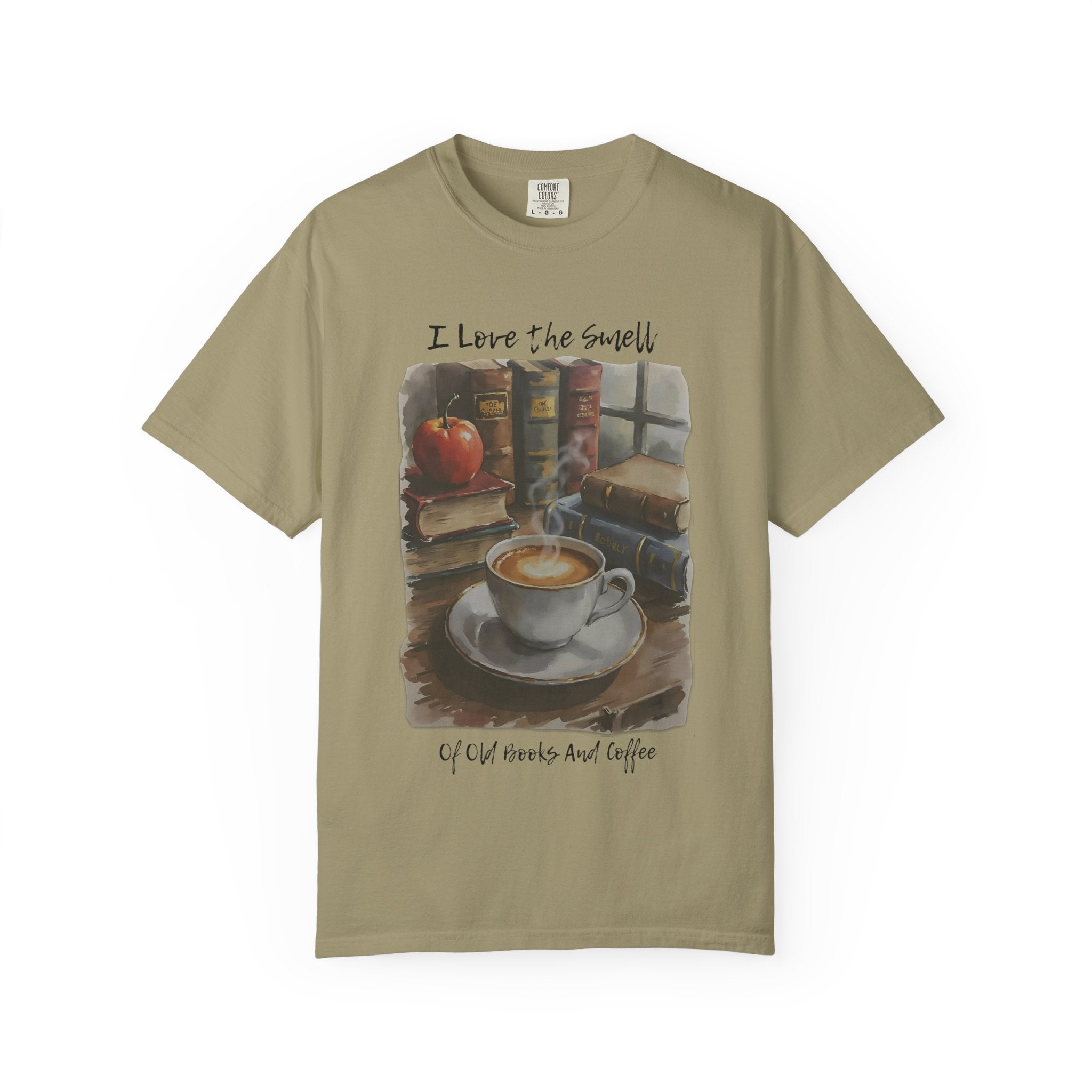 Book Lover T-Shirt - I Love the Smell of Old Books and Coffee