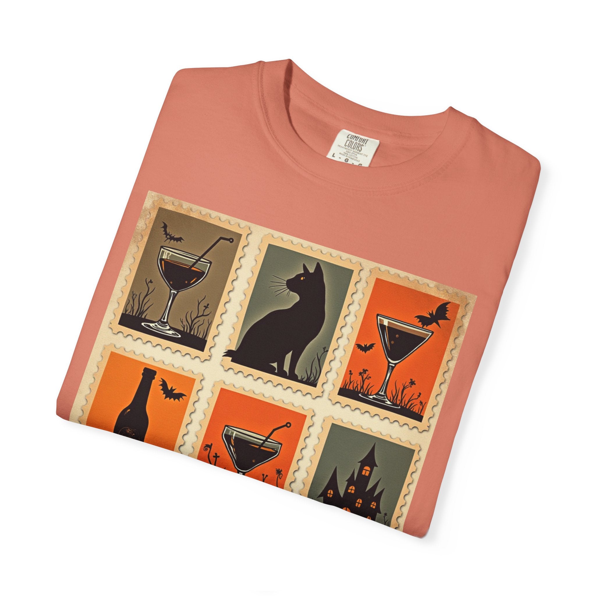Halloween Cocktails Unisex Garment-Dyed T-shirt