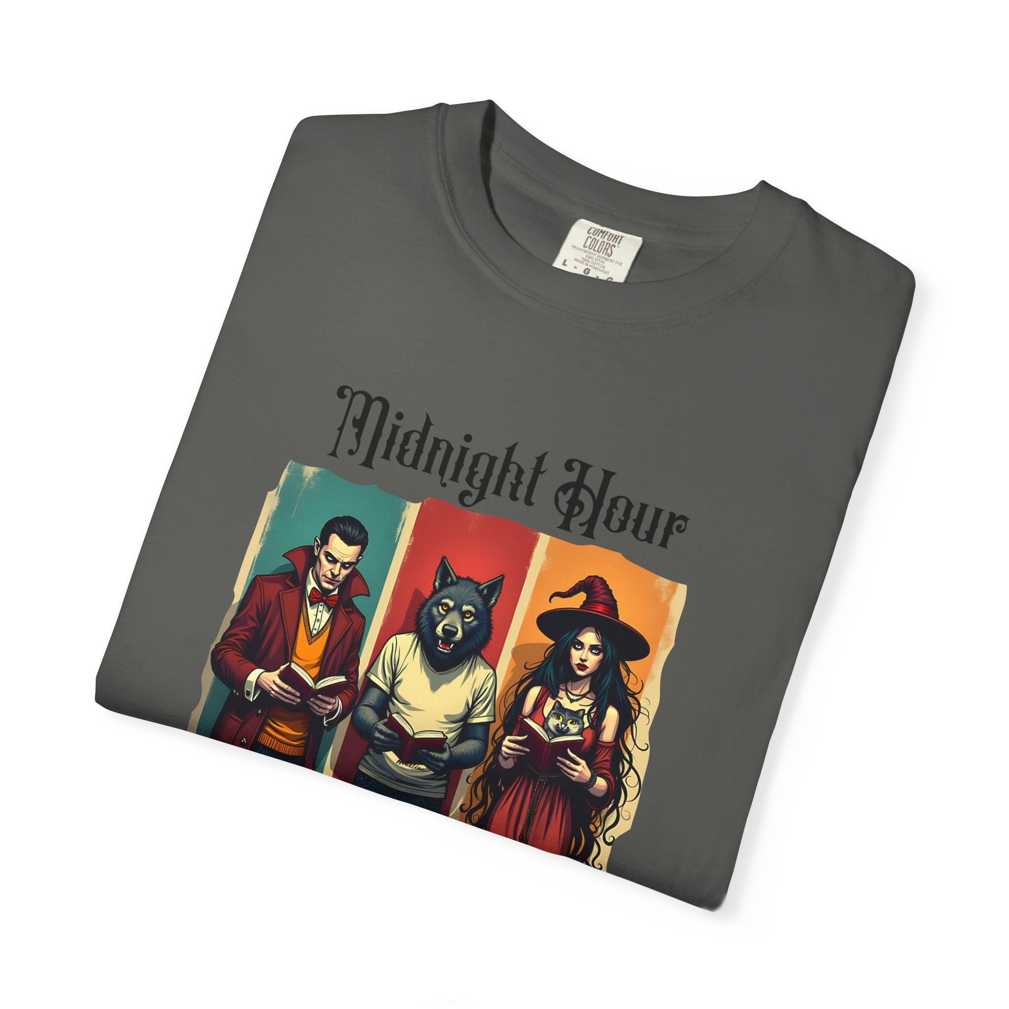 Midnight Hour Book Club T-Shirt, Cozy Reading Shirt, Gift for Book Lovers, Casual Unisex Style, Halloween & Literary Events