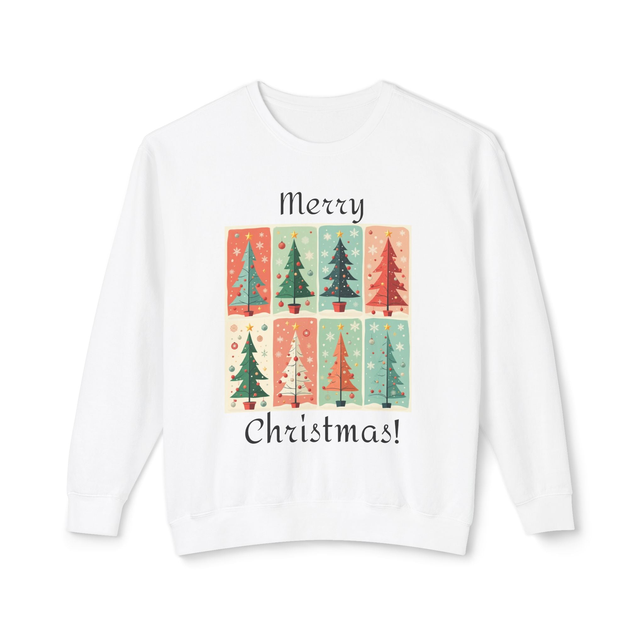Folded Paper Christmas Trees Sweatshirt