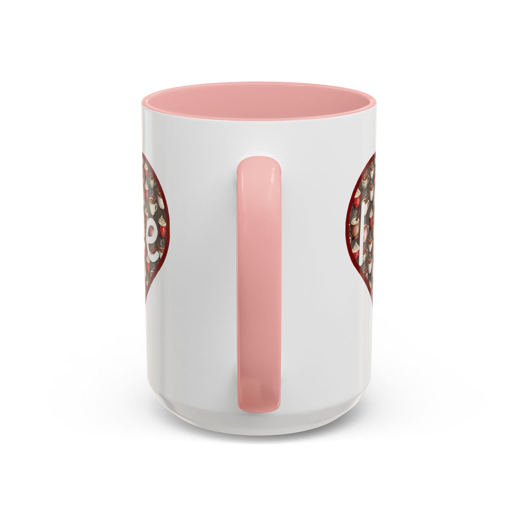 Coffee Mug - Cute Christmas Hearts with I Love Coffee