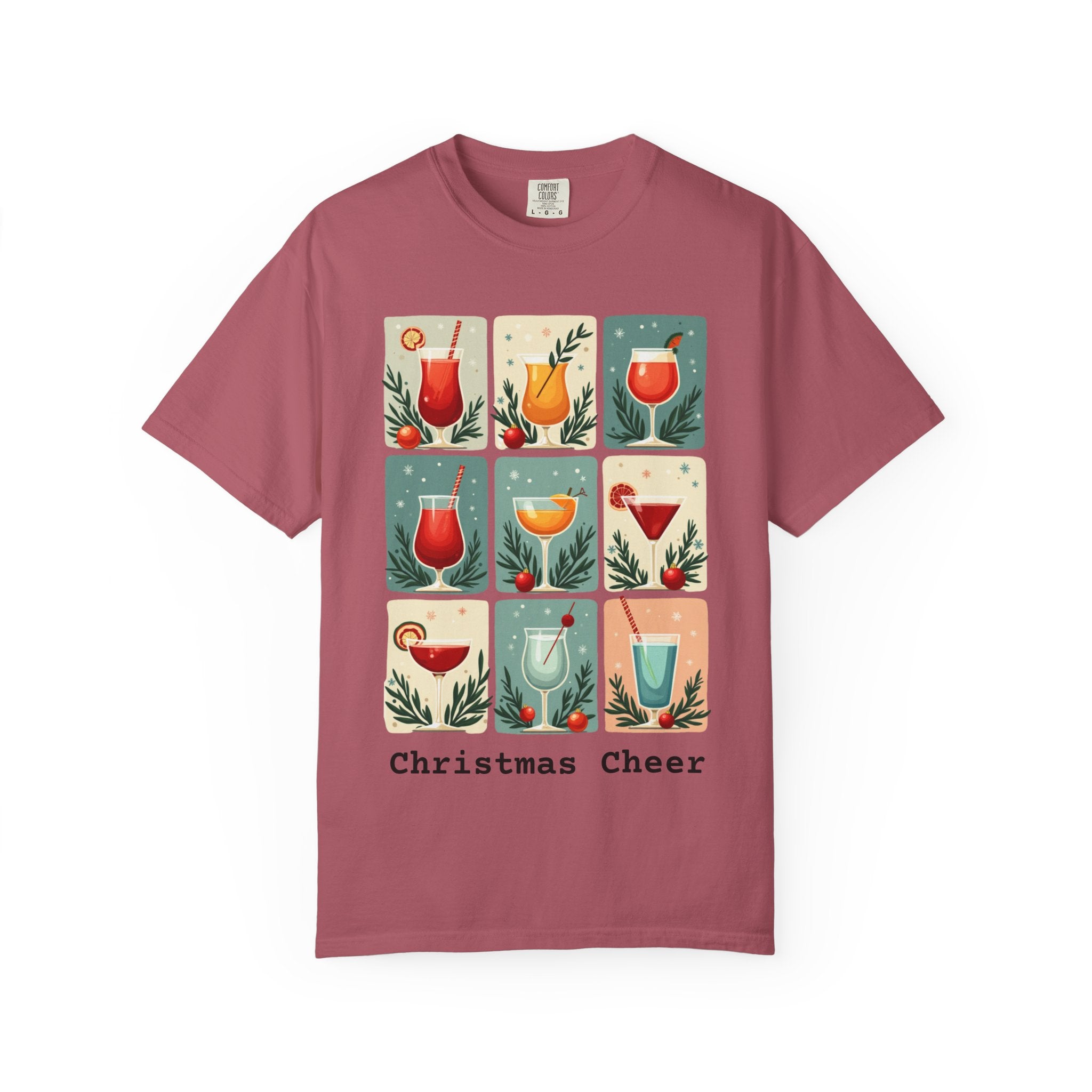 Mid Century Modern Christmas Cheer Unisex T-shirt - Cocktails
