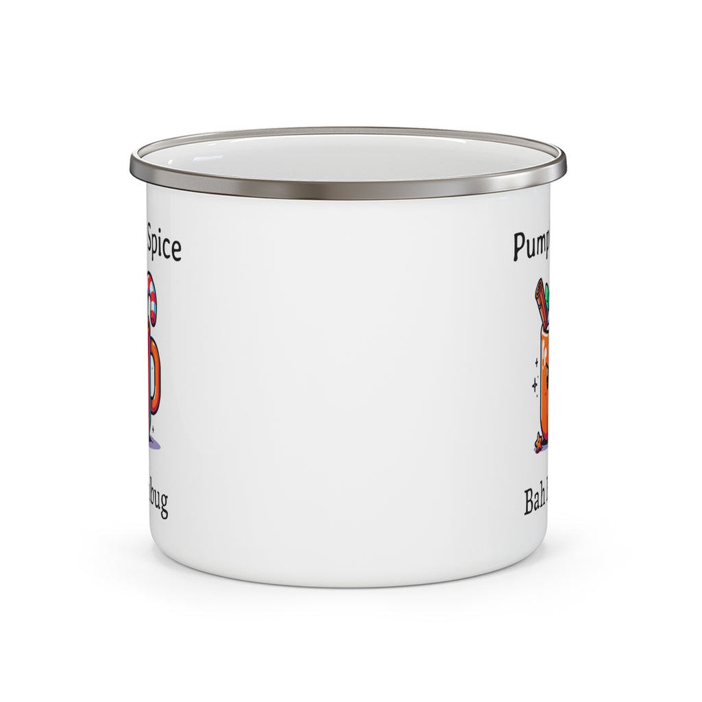 Halloween Enamel Mug - Pumpkin Spice Bah Humbug Design