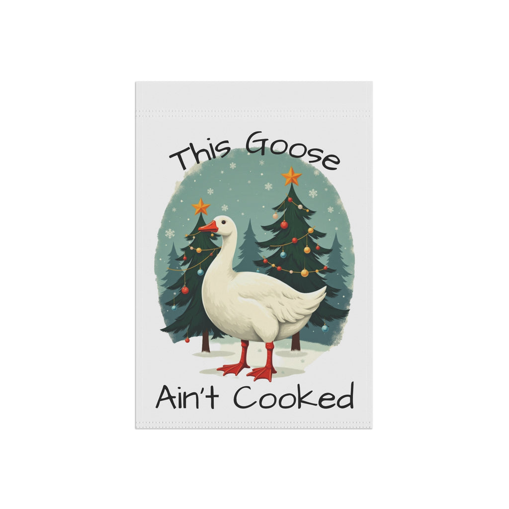 Festive Garden Banner, Christmas Decor, Holiday Yard Sign, Whimsical Goose Flag, Outdoor Decoration, Farmhouse Style