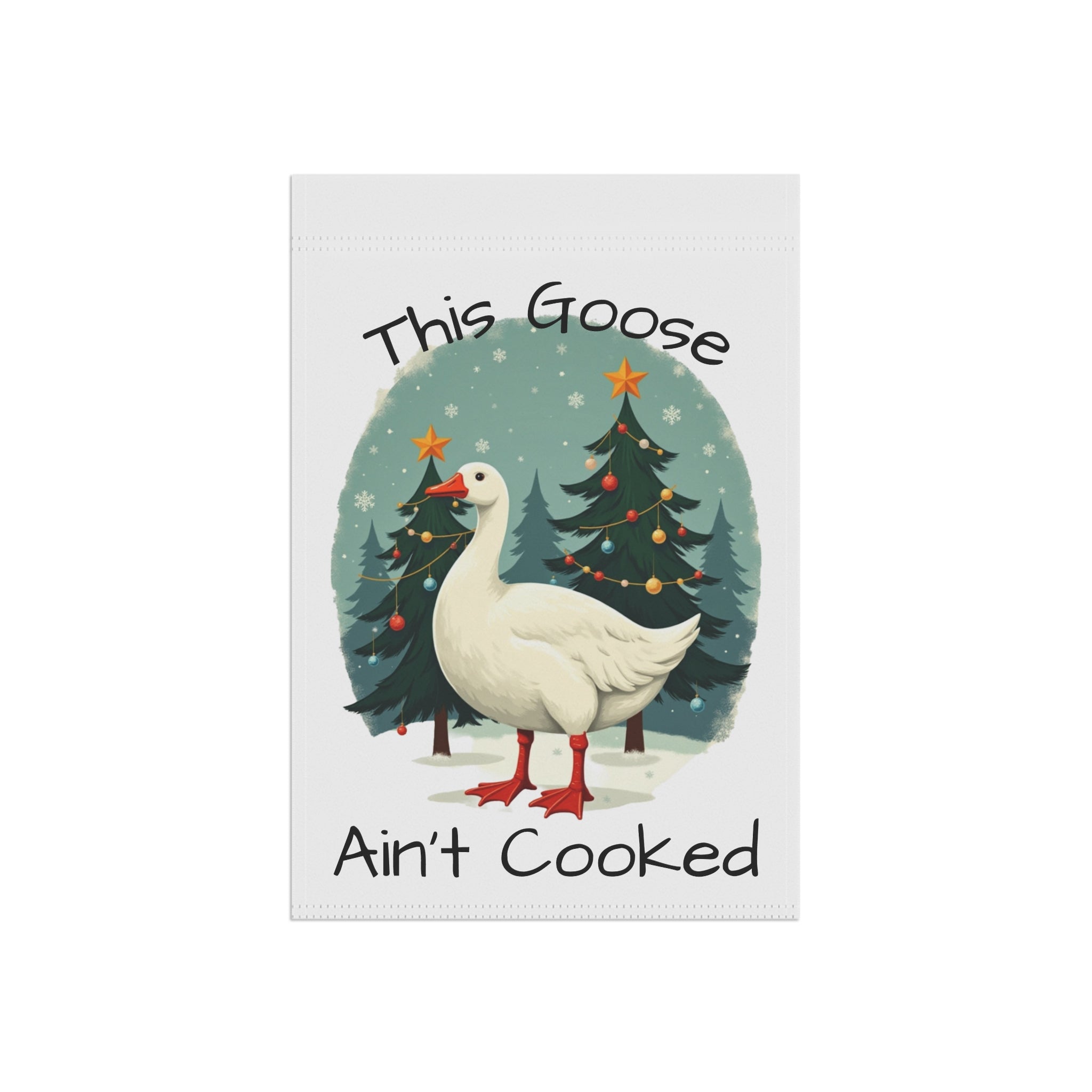 Festive Garden Banner, Christmas Decor, Holiday Yard Sign, Whimsical Goose Flag, Outdoor Decoration, Farmhouse Style