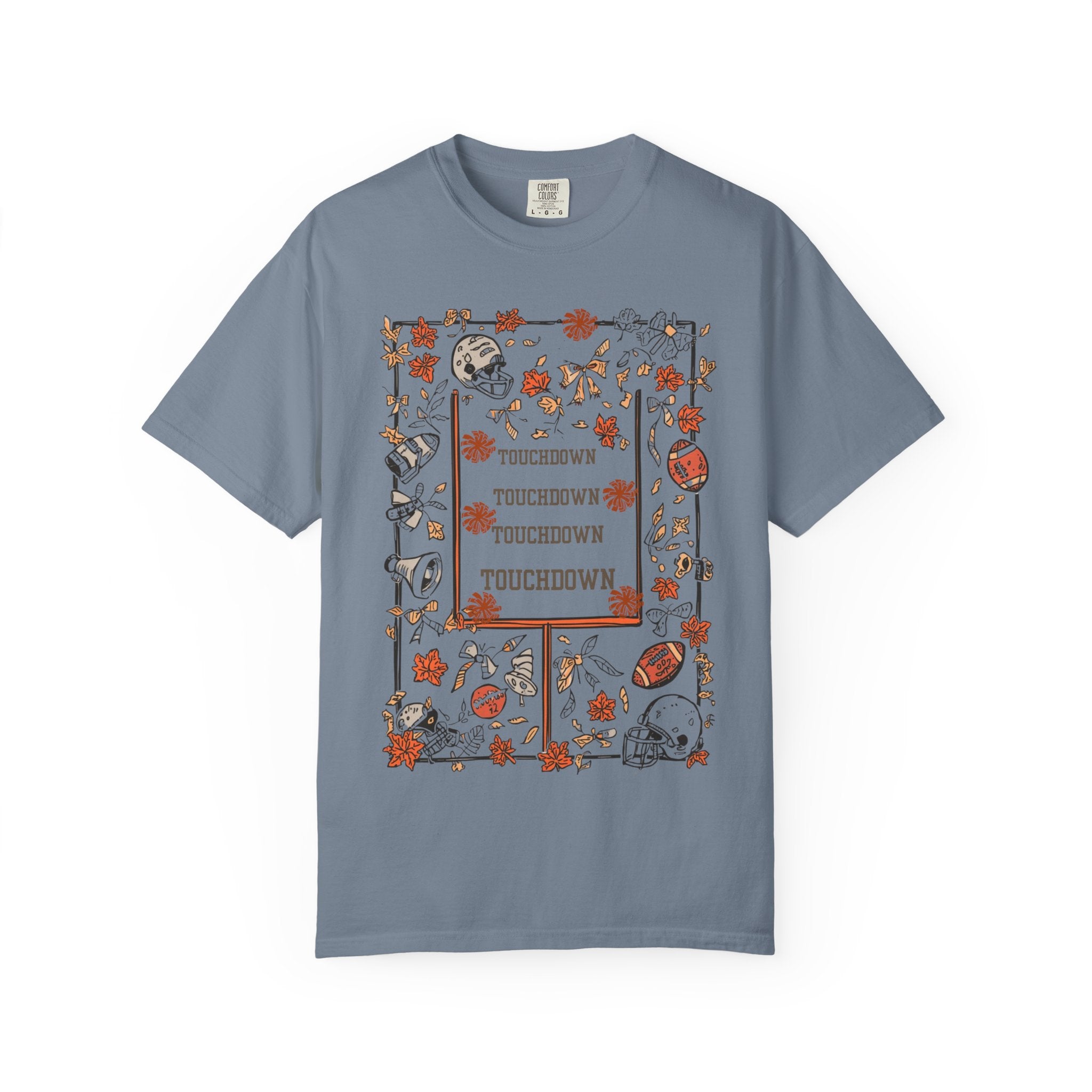 Football Season Graphic Tee, Unisex Garment-Dyed T-Shirt,  Fall Fashion, Holiday Apparel,