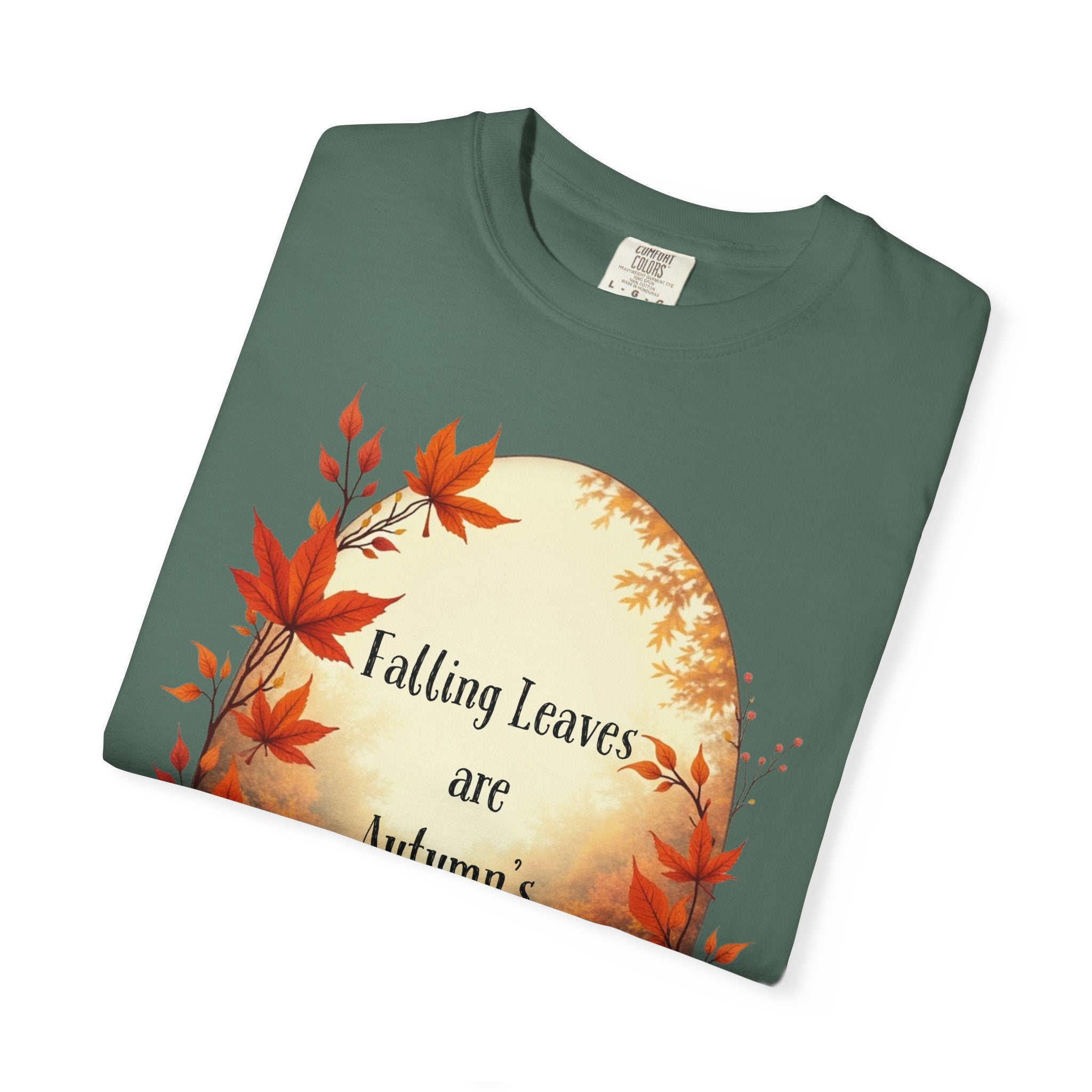 Falling Leaves Unisex Tee - Autumn's Golden Poetry T-shirt