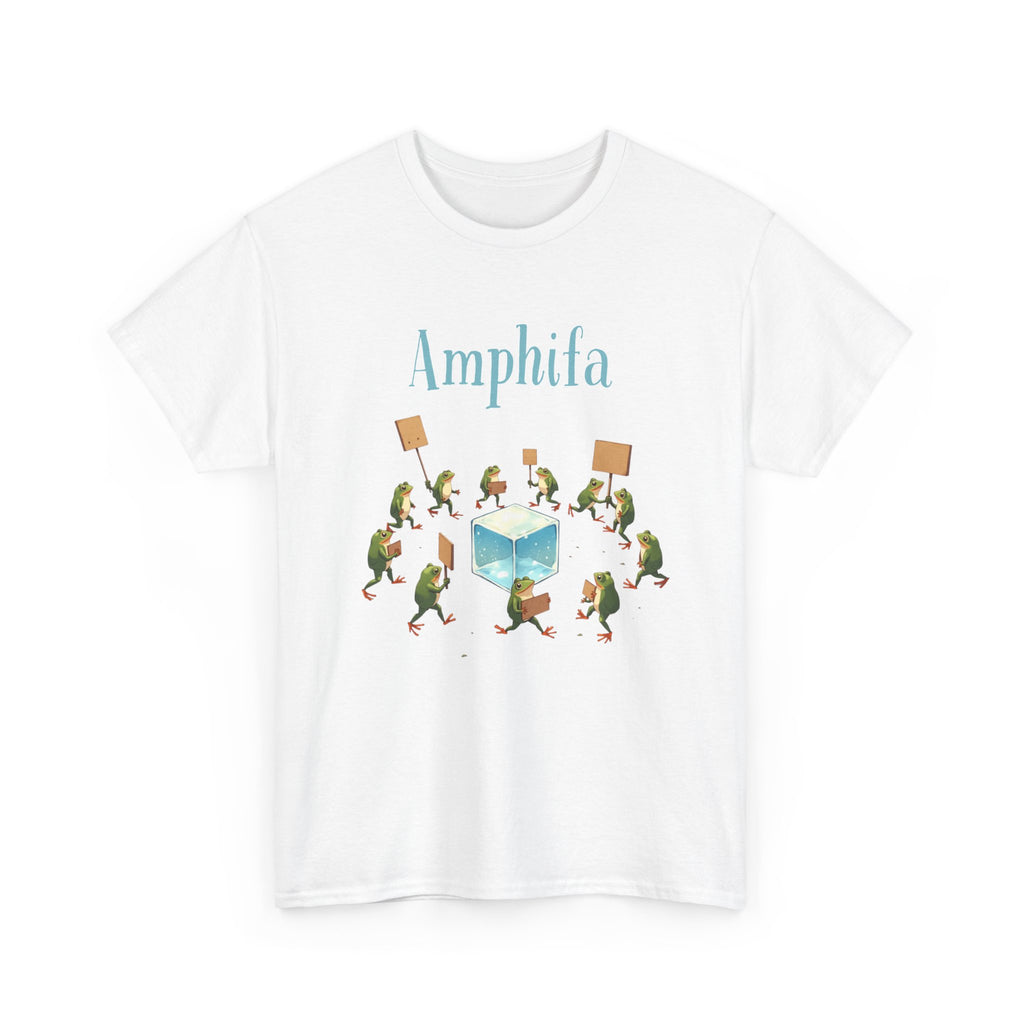 Amphifa ICE Frog Unisex Heavy Cotton Tee, Fun Graphic Tee, Gift for Activists, Casual Wear T-Shirt