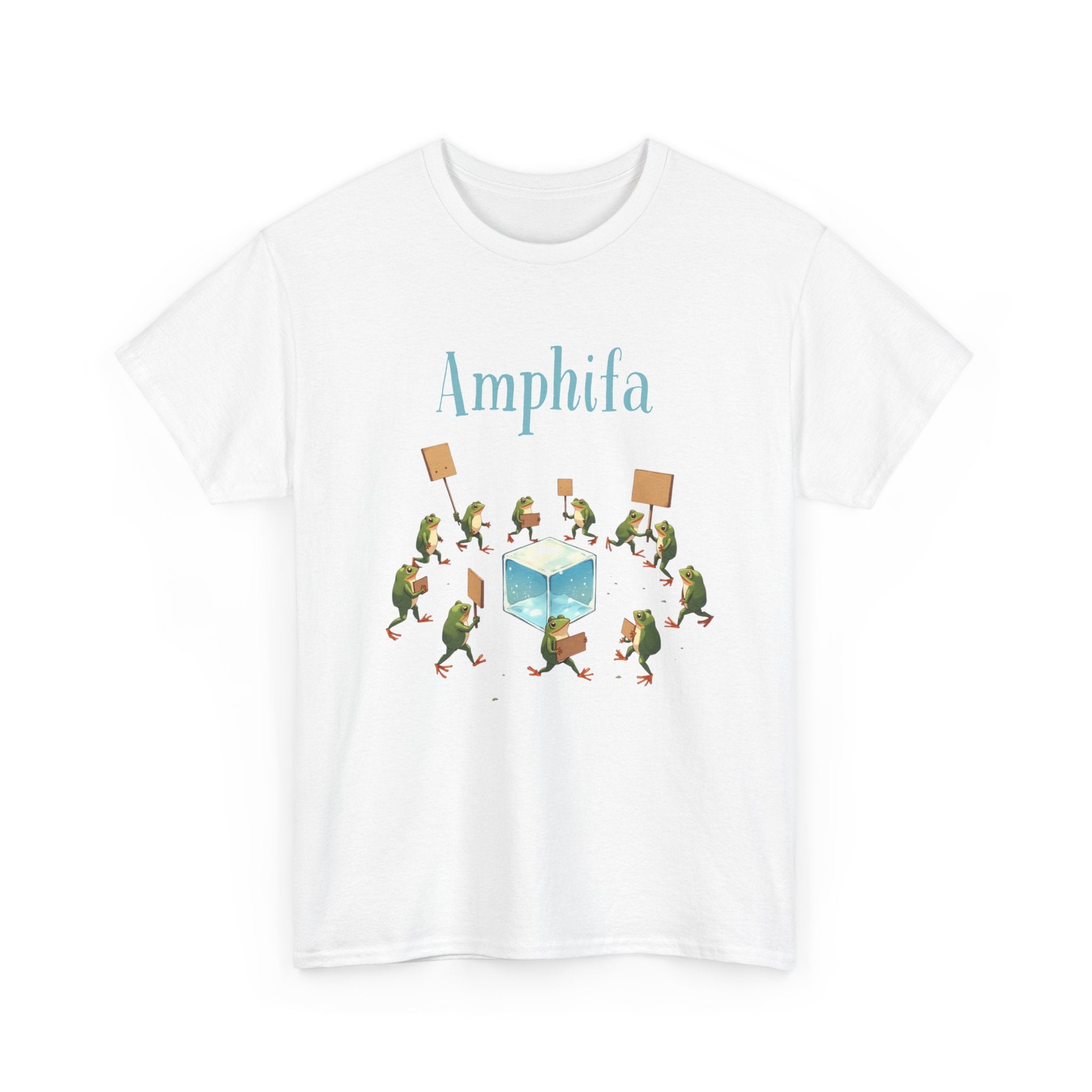 Amphifa ICE Frog Unisex Heavy Cotton Tee, Fun Graphic Tee, Gift for Activists, Casual Wear T-Shirt