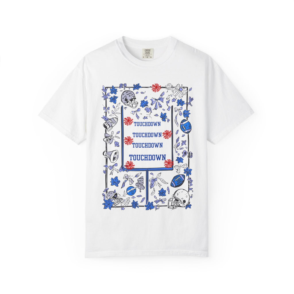 Football Season Graphic Tee, Unisex Garment-Dyed T-Shirt, Fall Fashion, Holiday Apparel,