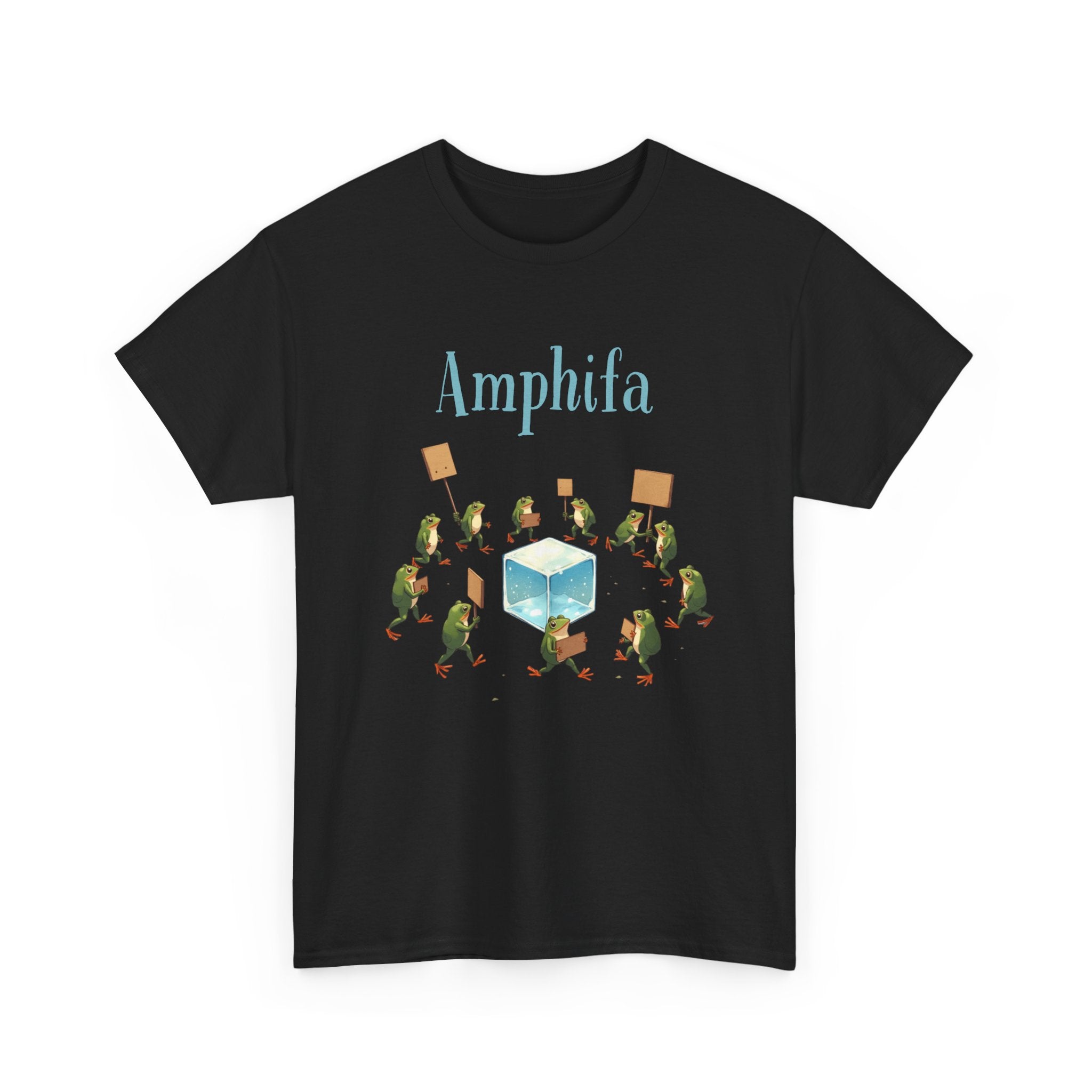 Amphifa ICE Frog Unisex Heavy Cotton Tee, Fun Graphic Tee, Gift for Activists, Casual Wear T-Shirt