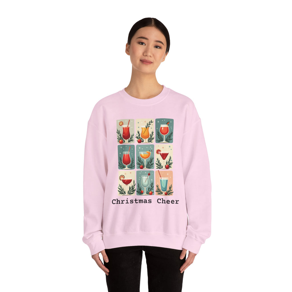 Christmas Cheer Unisex Sweatshirt - Cocktails Mid Century Modern Holiday Apparel