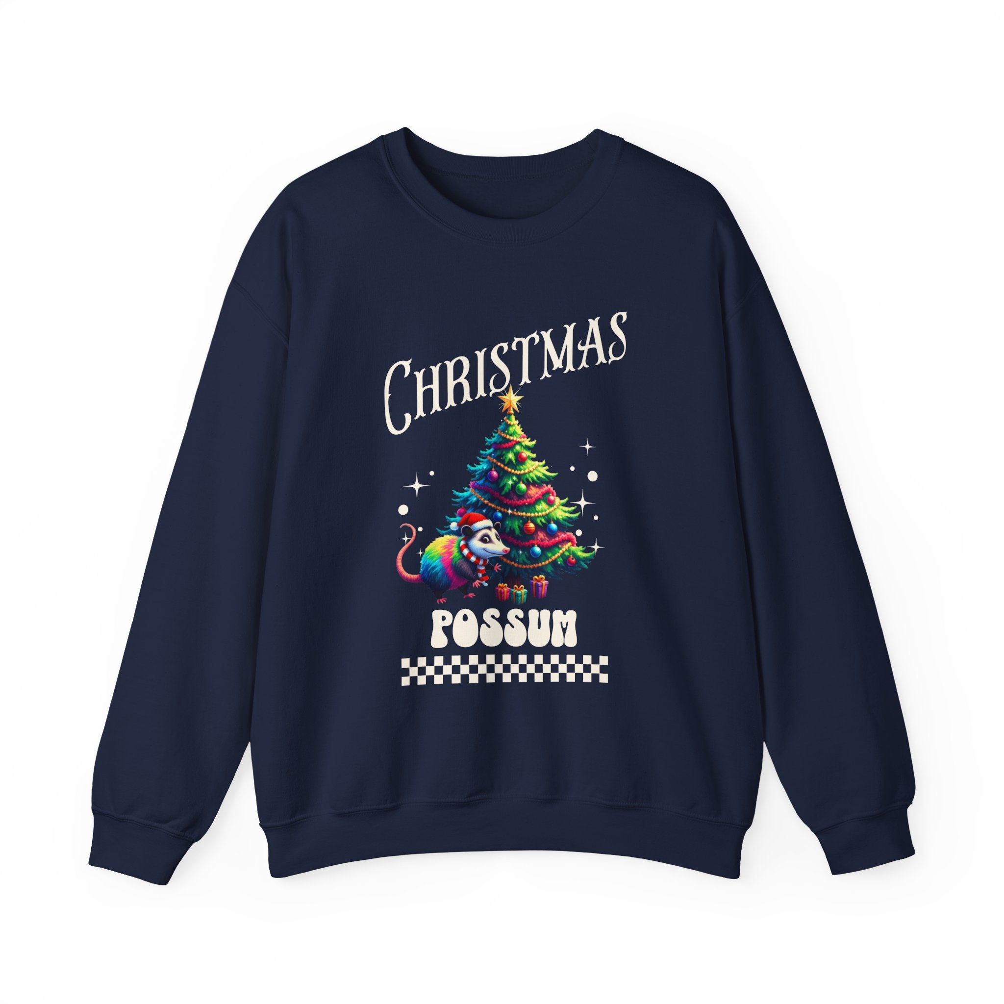 Ugly Christmas Possum Crewneck Sweatshirt — Funny Retro Holiday Sweatshirt