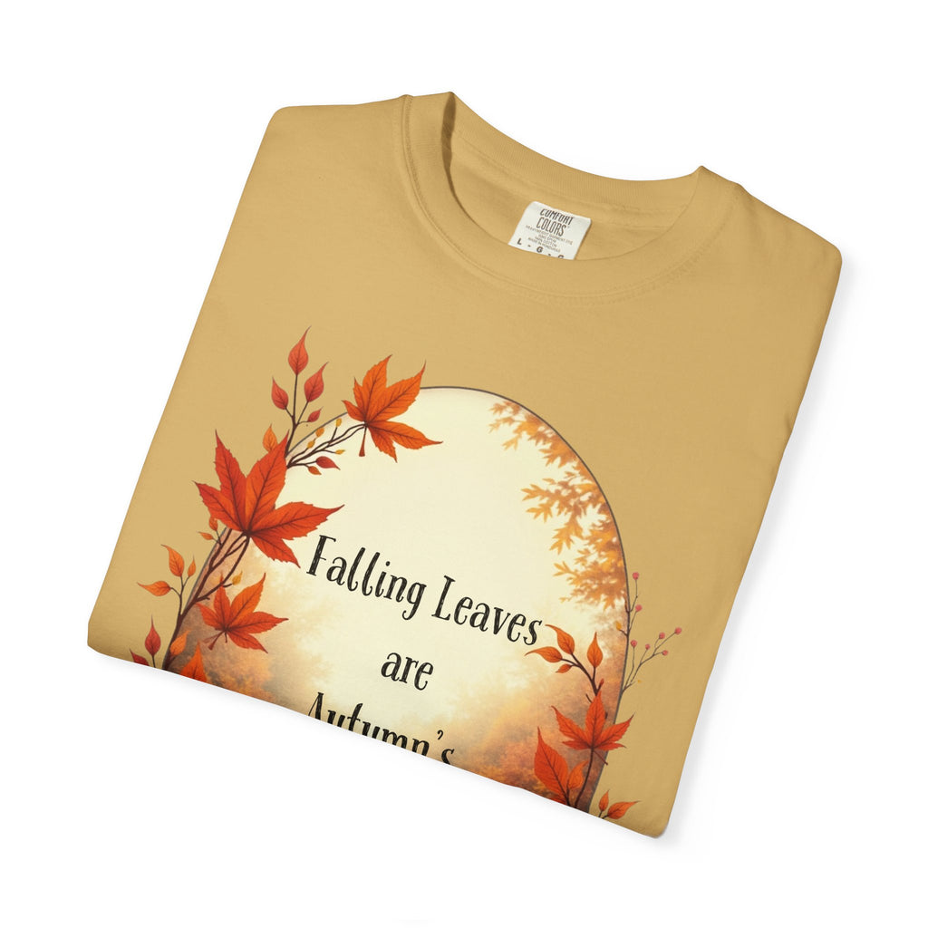 Falling Leaves Unisex Tee - Autumn's Golden Poetry T-shirt