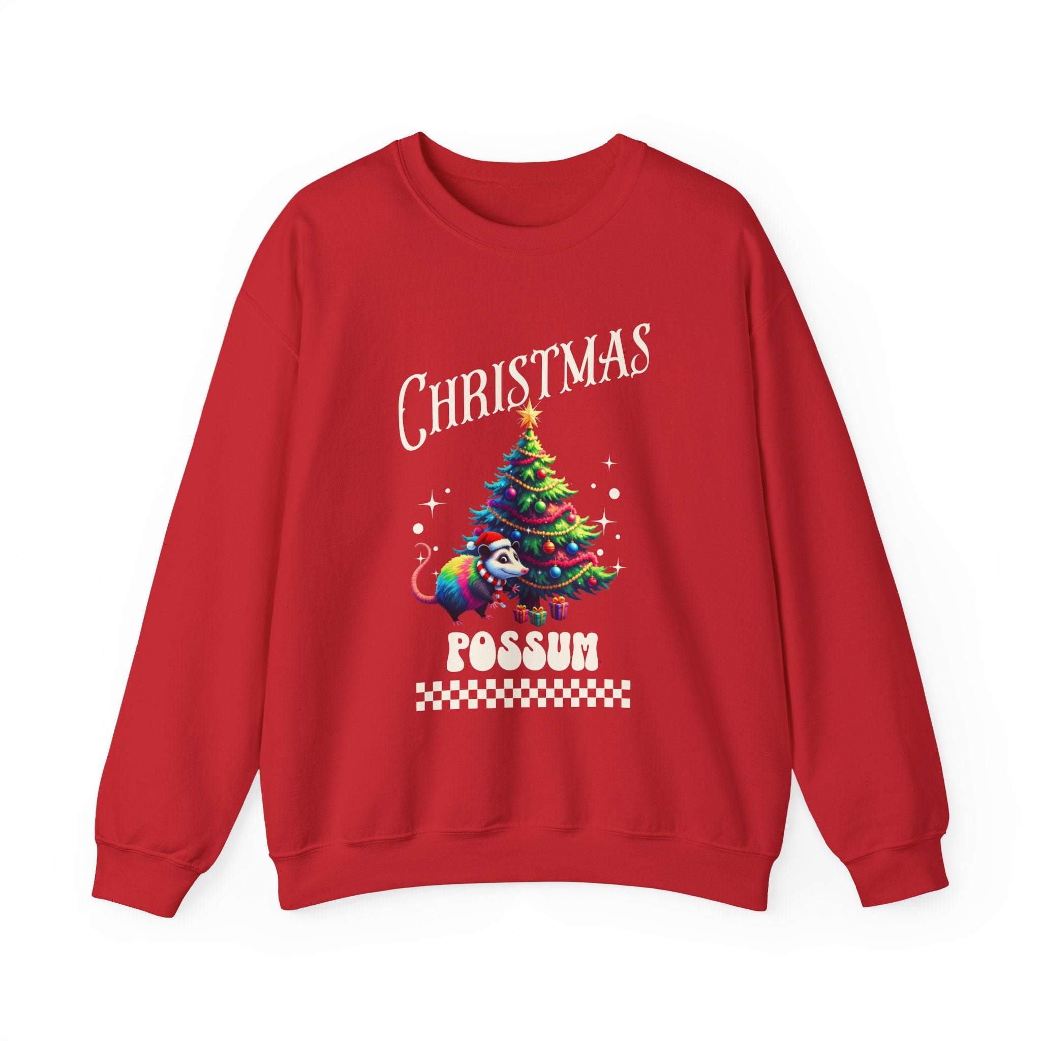 Ugly Christmas Possum Crewneck Sweatshirt — Funny Retro Holiday Sweatshirt