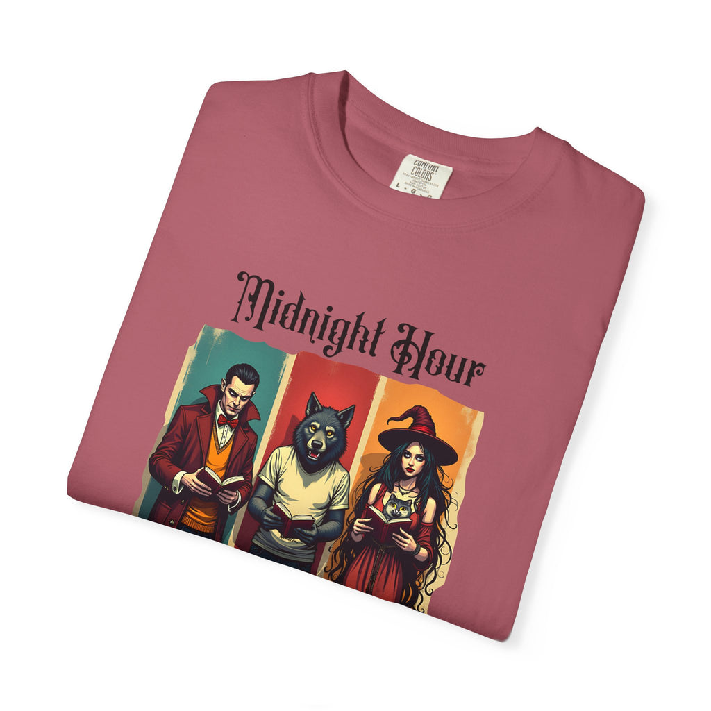 Midnight Hour Book Club T-Shirt, Cozy Reading Shirt, Gift for Book Lovers, Casual Unisex Style, Halloween & Literary Events