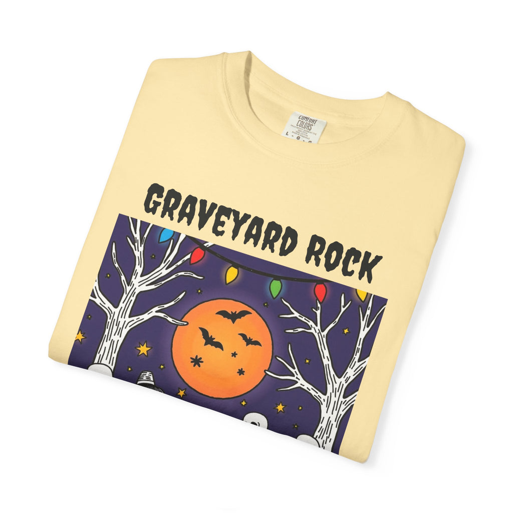 Halloween Graphic Tee, Skeleton Band, Graveyard Rock, Spooky Shirt, Halloween Costume, Fall Fashion, Holiday Apparel