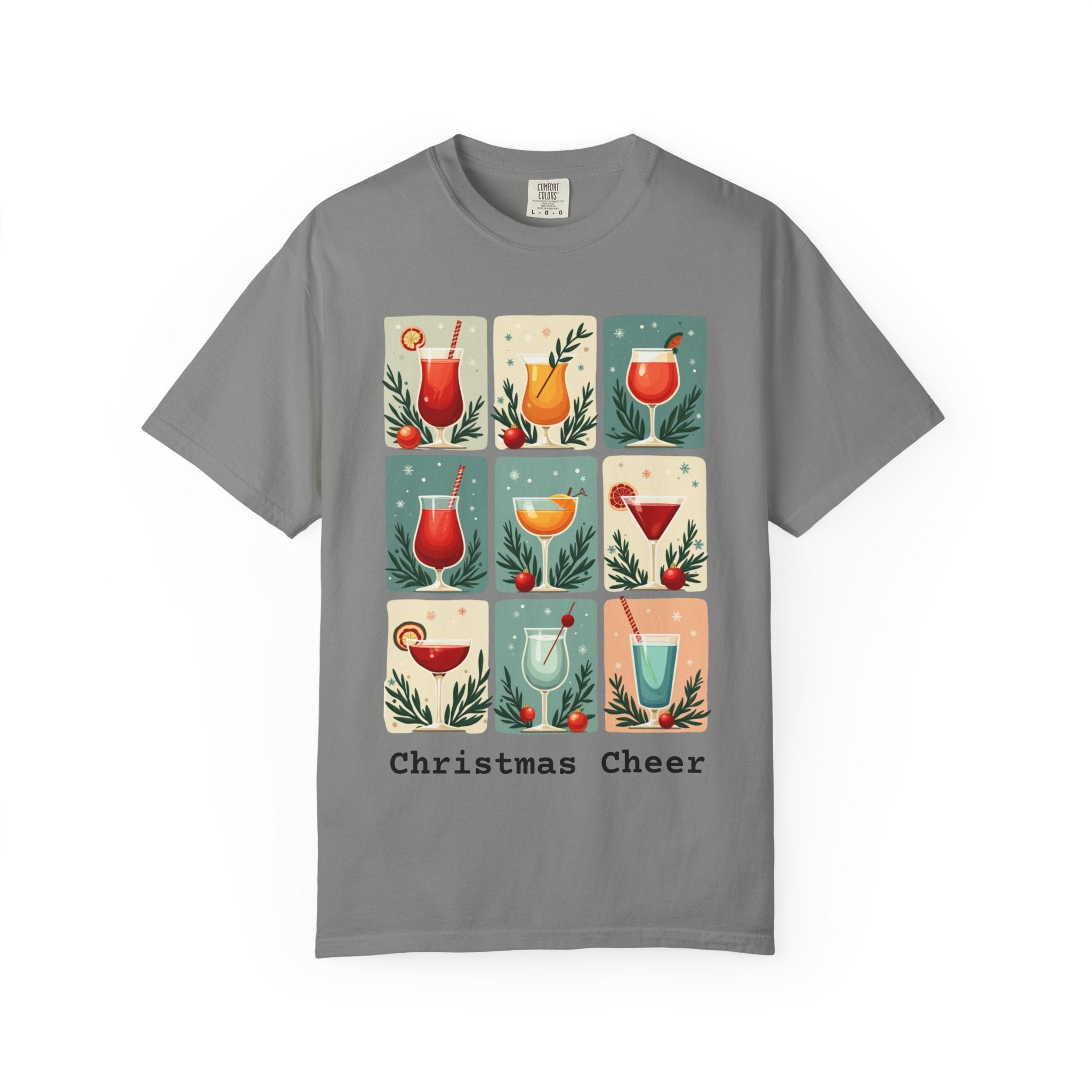 Mid Century Modern Christmas Cheer Unisex T-shirt - Cocktails