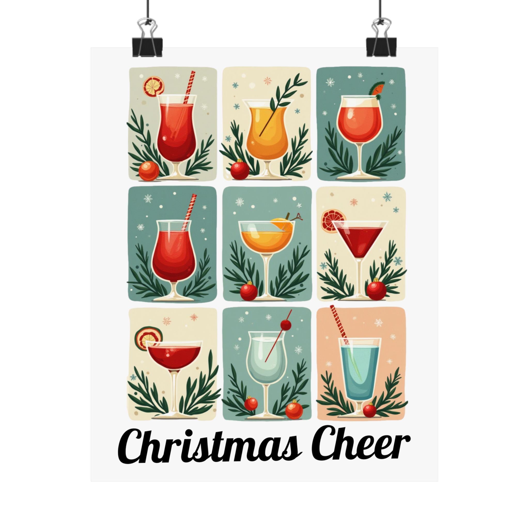 Retro Cocktail Wall Art | Midcentury Modern Bar Poster | Home Bar Decor Print | Housewarming or Birthday Gift for Cocktail Lovers