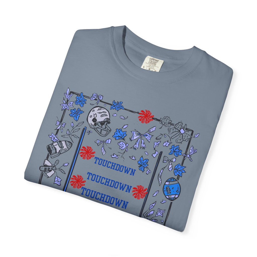Football Season Graphic Tee, Unisex Garment-Dyed T-Shirt, Fall Fashion, Holiday Apparel,