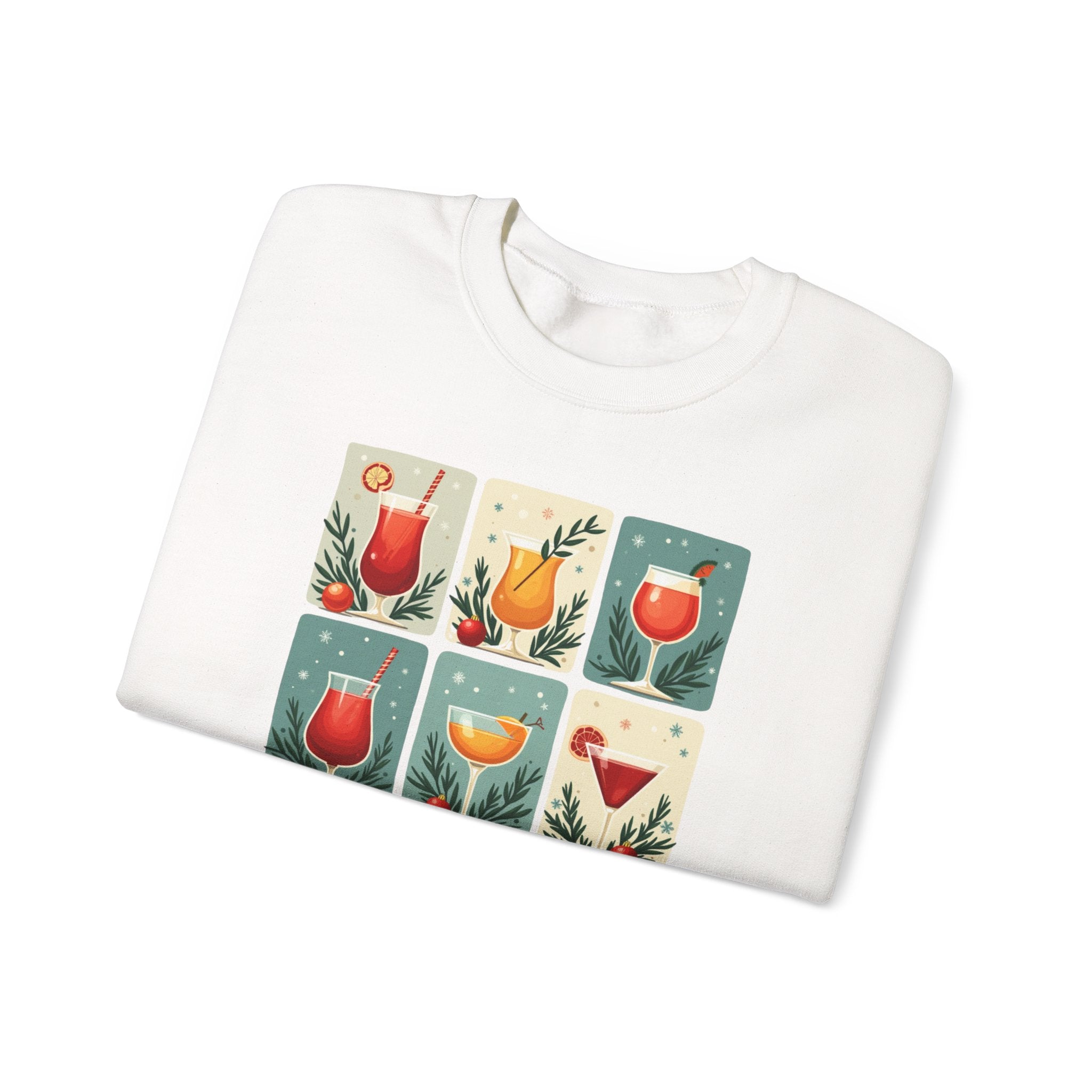 Christmas Cheer Unisex Sweatshirt - Cocktails Mid Century Modern Holiday Apparel