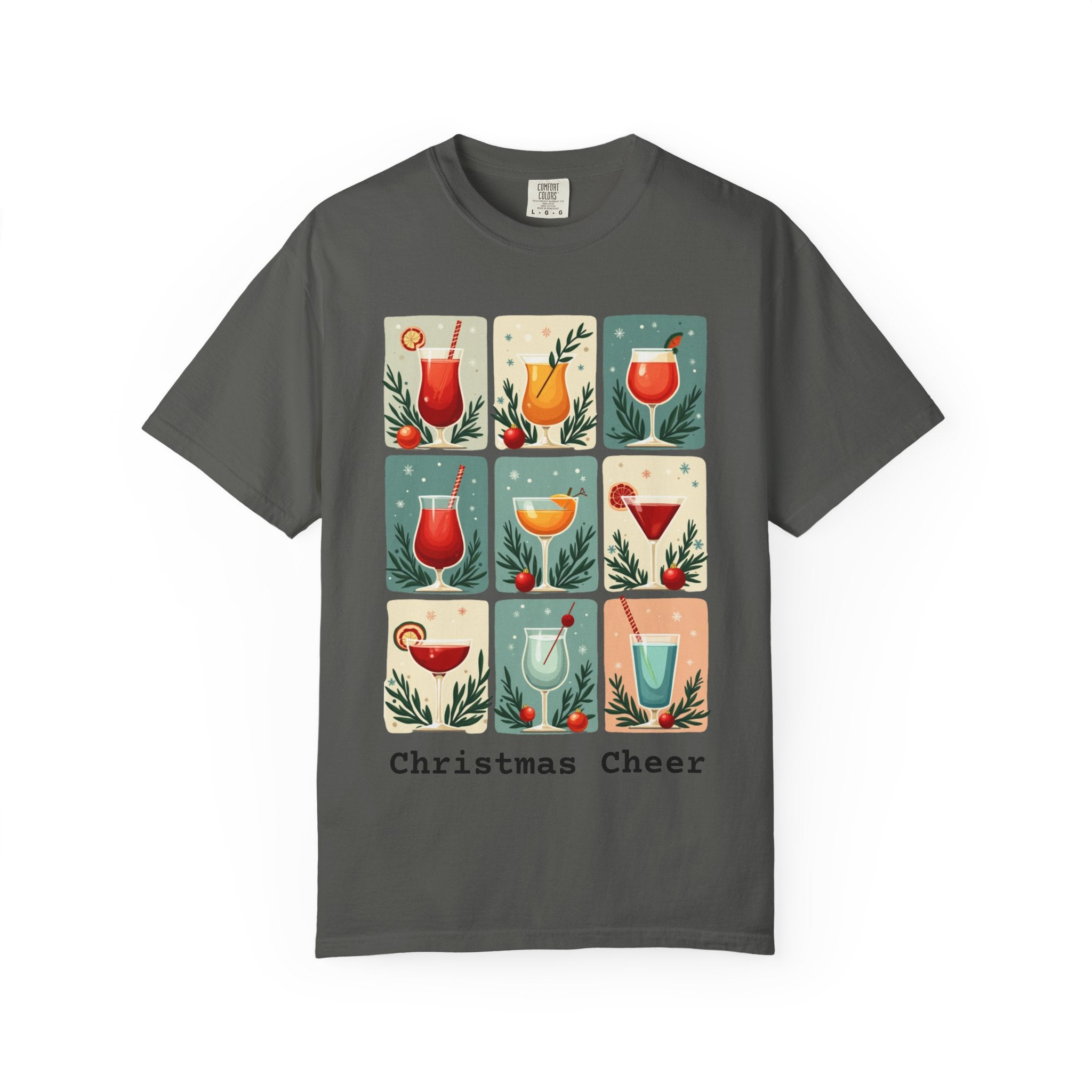 Mid Century Modern Christmas Cheer Unisex T-shirt - Cocktails