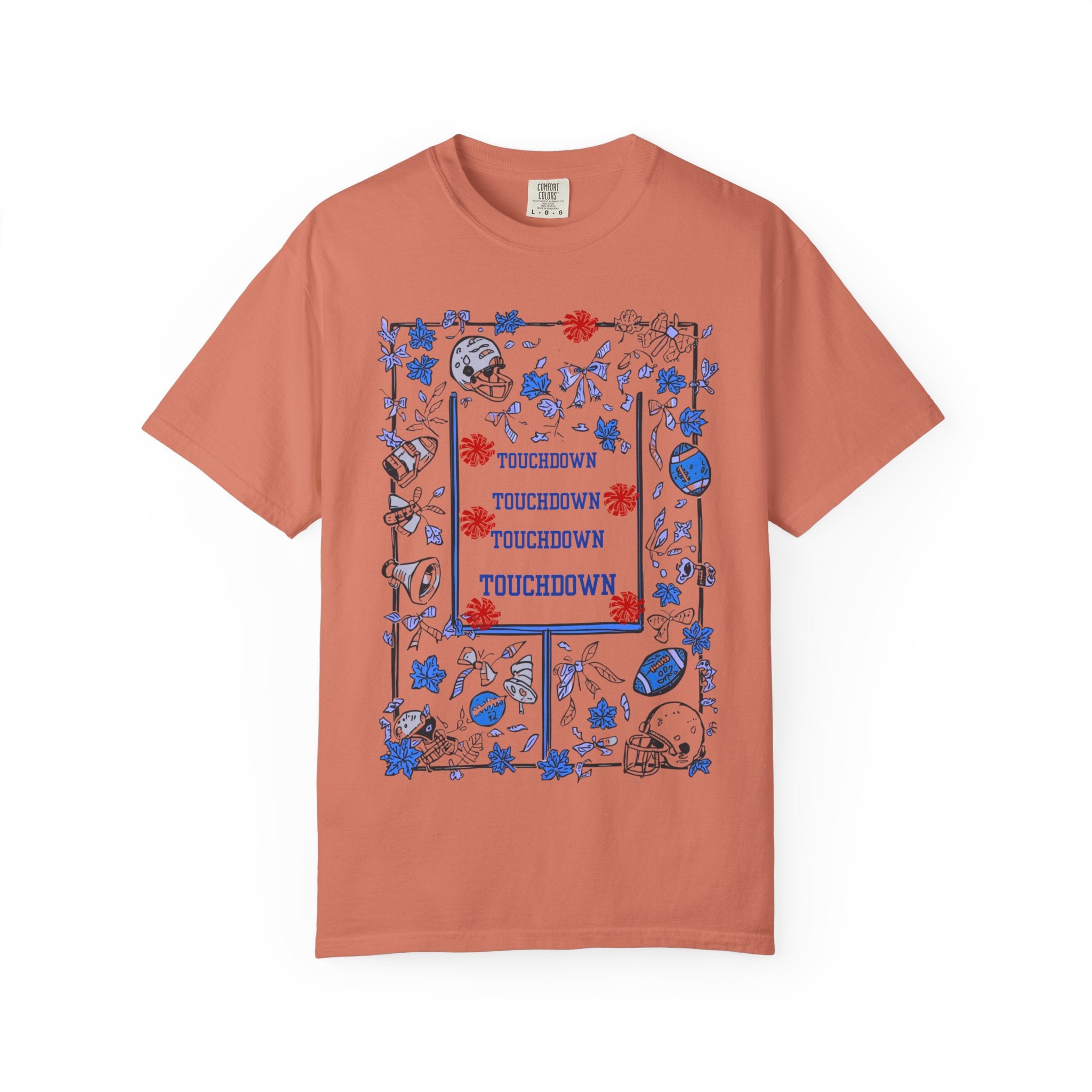 Football Season Graphic Tee, Unisex Garment-Dyed T-Shirt, Fall Fashion, Holiday Apparel,