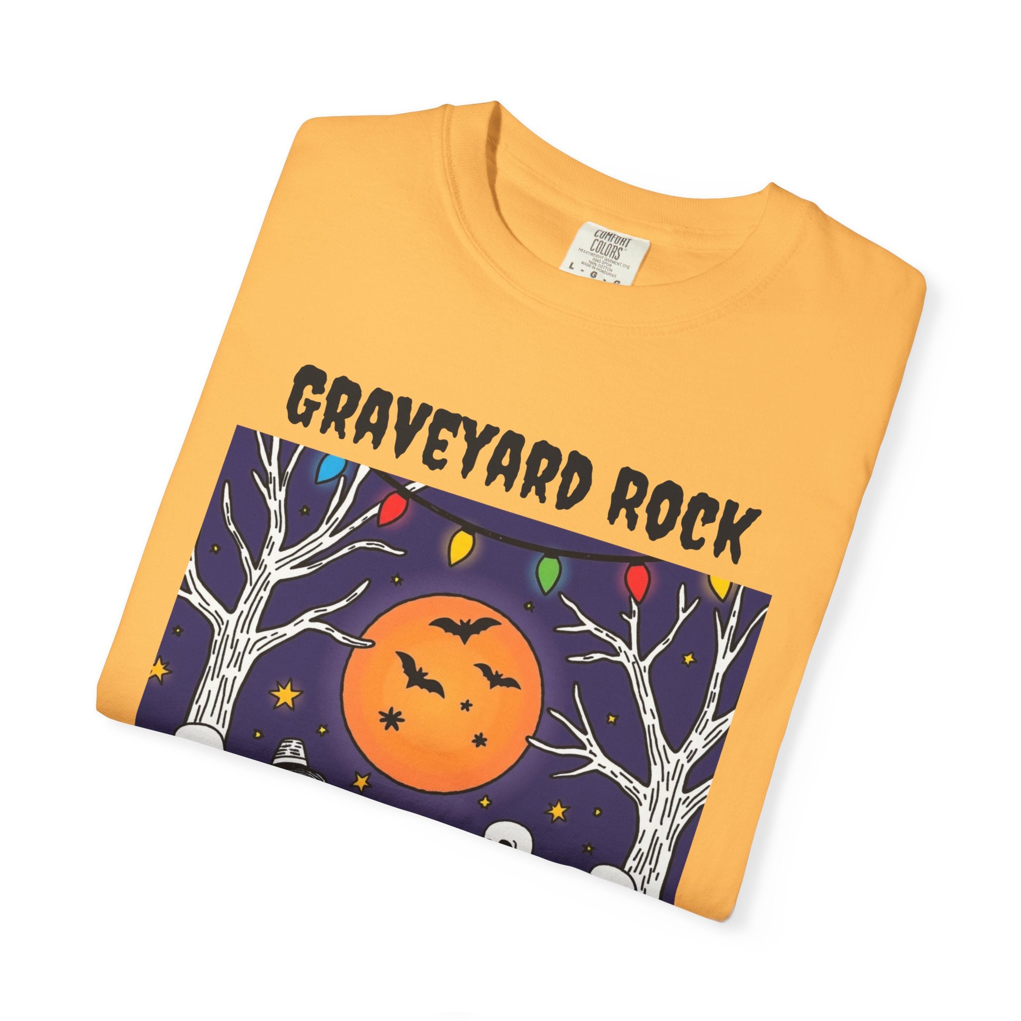 Halloween Graphic Tee, Skeleton Band, Graveyard Rock, Spooky Shirt, Halloween Costume, Fall Fashion, Holiday Apparel