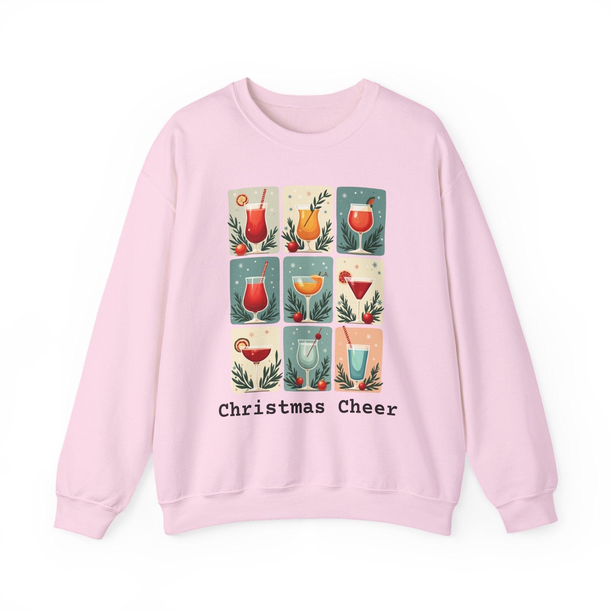 Christmas Cheer Unisex Sweatshirt - Cocktails Mid Century Modern Holiday Apparel