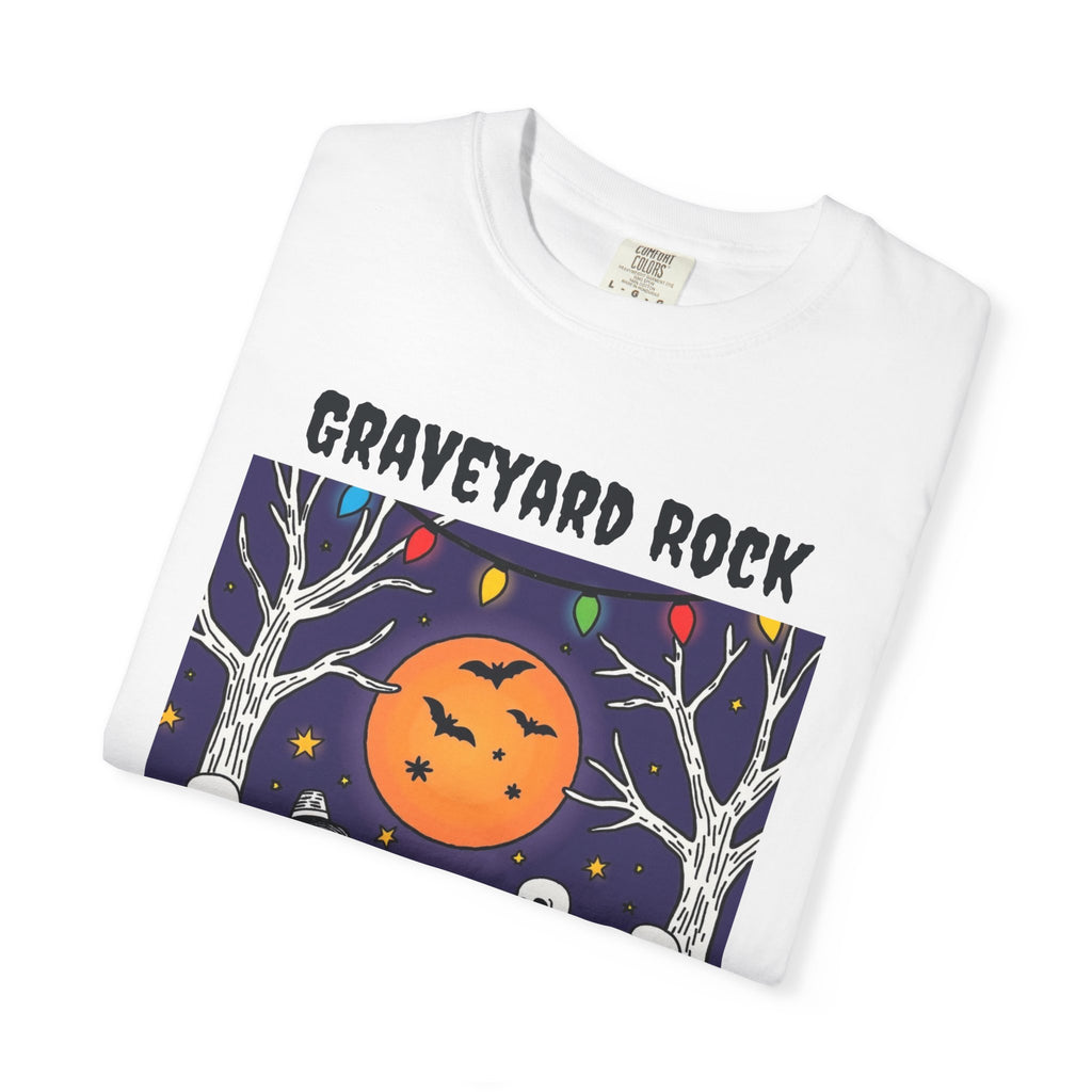 Halloween Graphic Tee, Skeleton Band, Graveyard Rock, Spooky Shirt, Halloween Costume, Fall Fashion, Holiday Apparel