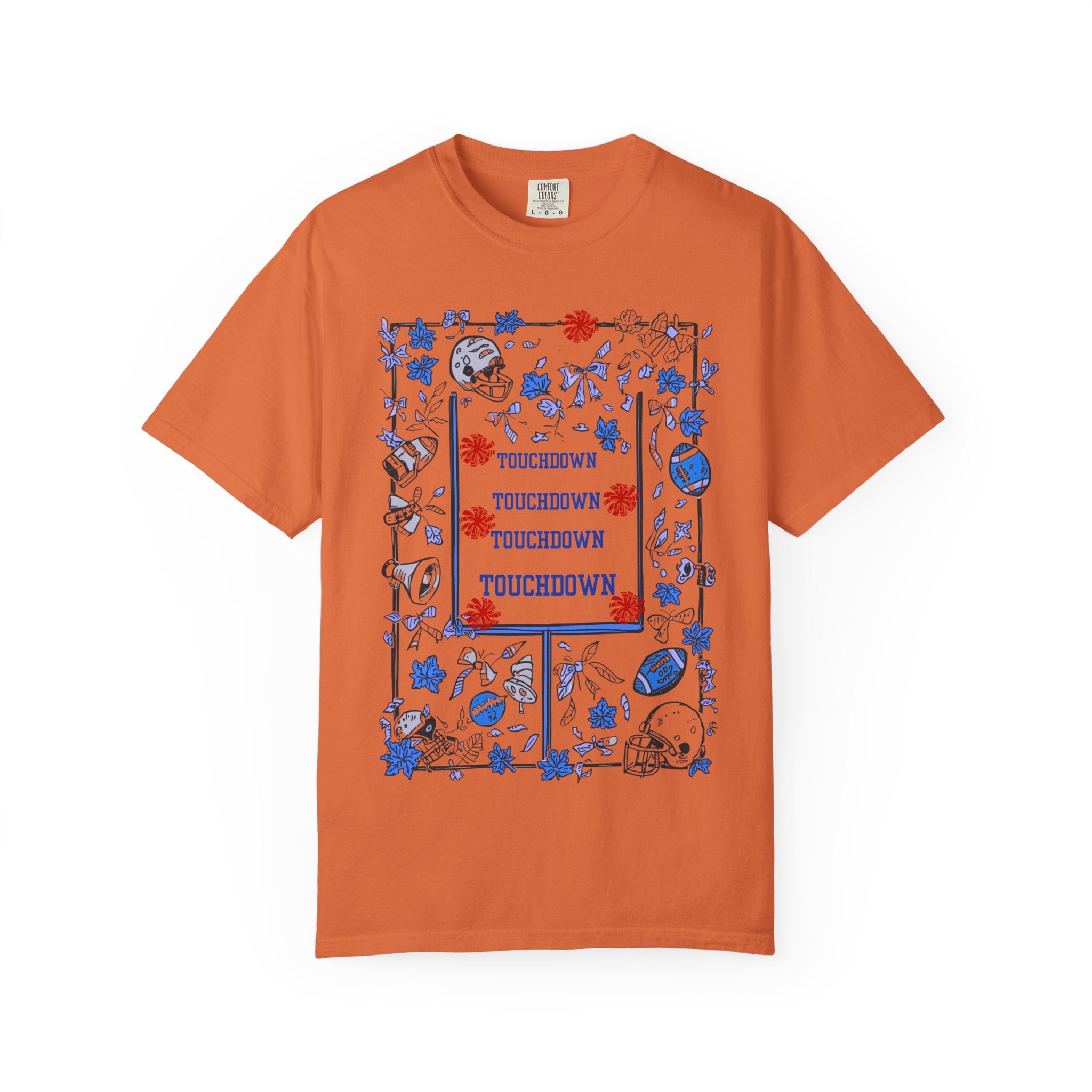 Football Season Graphic Tee, Unisex Garment-Dyed T-Shirt, Fall Fashion, Holiday Apparel,