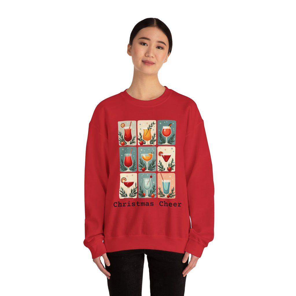 Christmas Cheer Unisex Sweatshirt - Cocktails Mid Century Modern Holiday Apparel