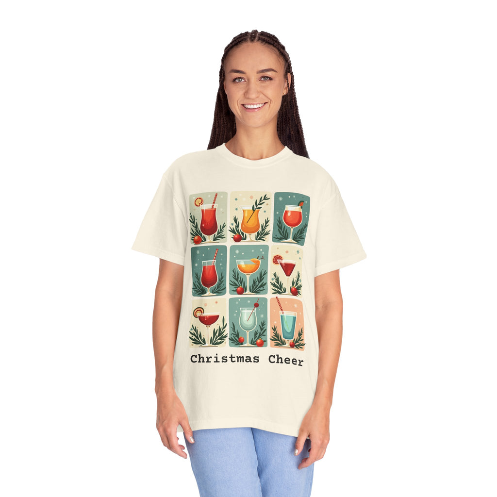 Mid Century Modern Christmas Cheer Unisex T-shirt - Cocktails
