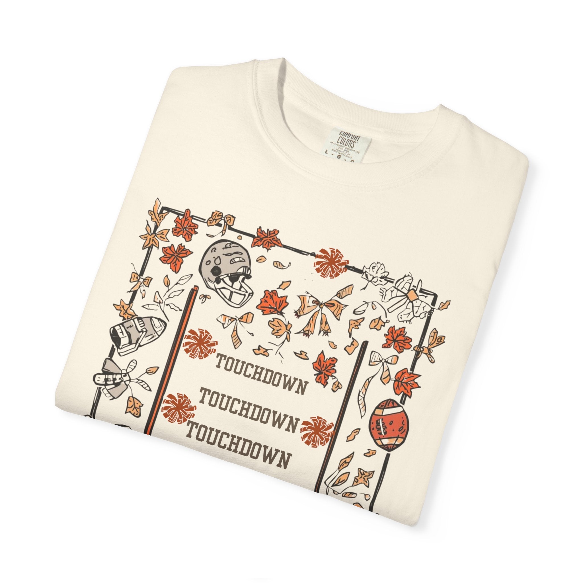 Football Season Graphic Tee, Unisex Garment-Dyed T-Shirt,  Fall Fashion, Holiday Apparel,