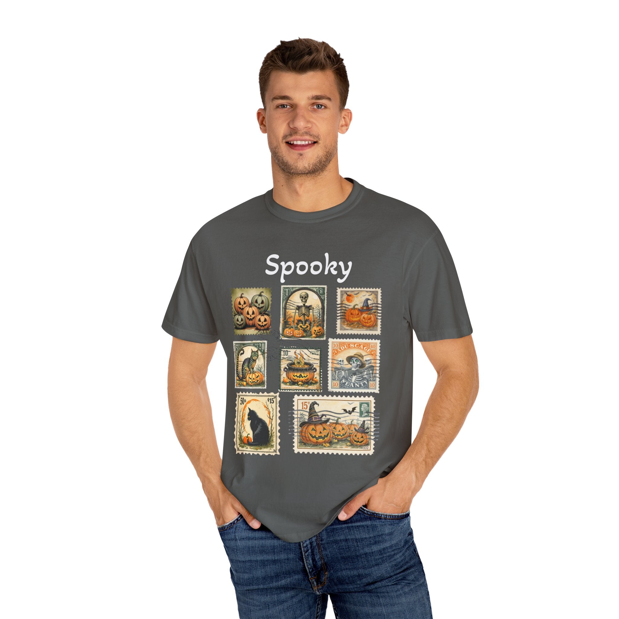 Spooky Halloween Vintage Stamp T-shirt