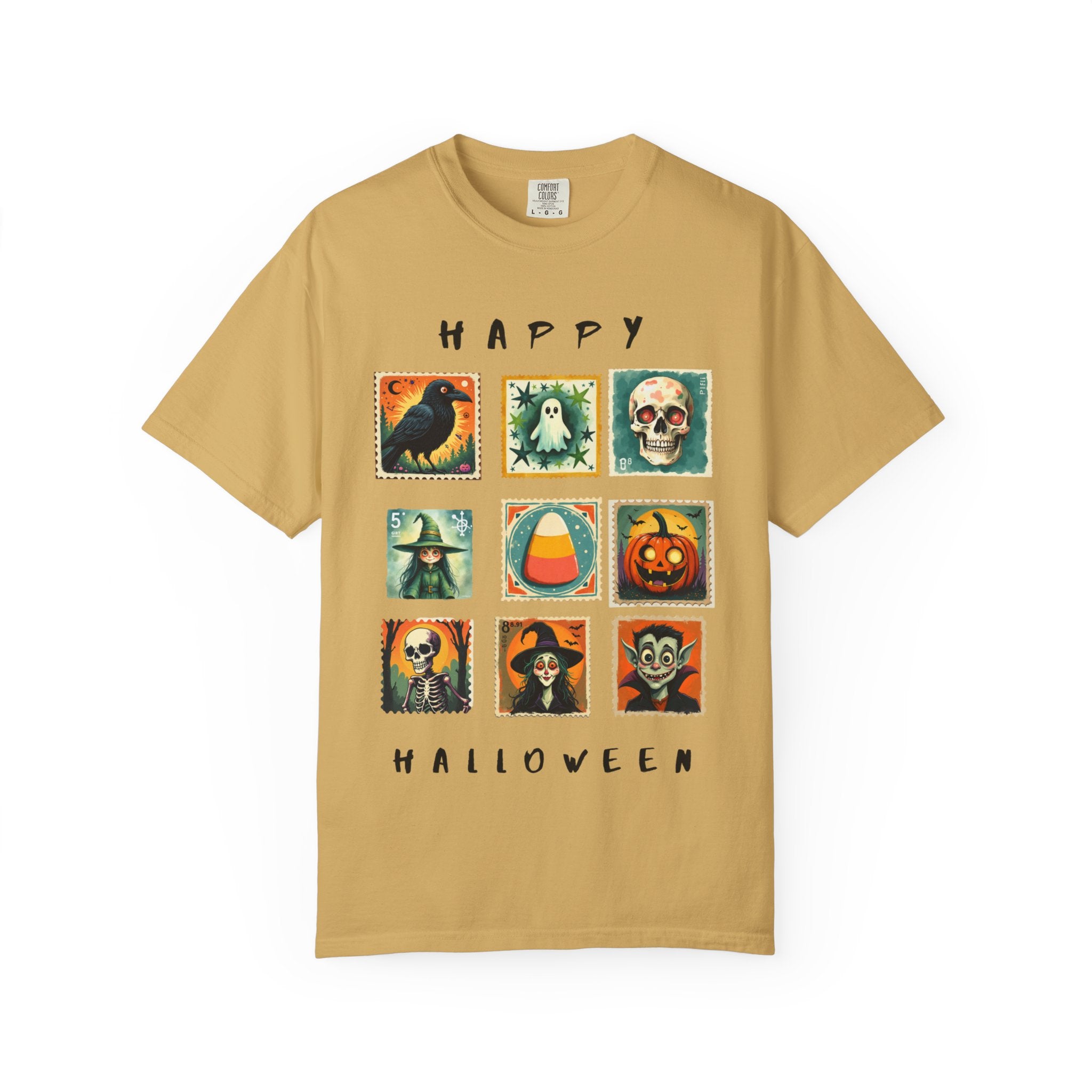 Halloween Graphic Tee, Unisex Garment-Dyed T-Shirt, Spooky Shirt, Halloween Costume, Fall Fashion, Holiday Apparel