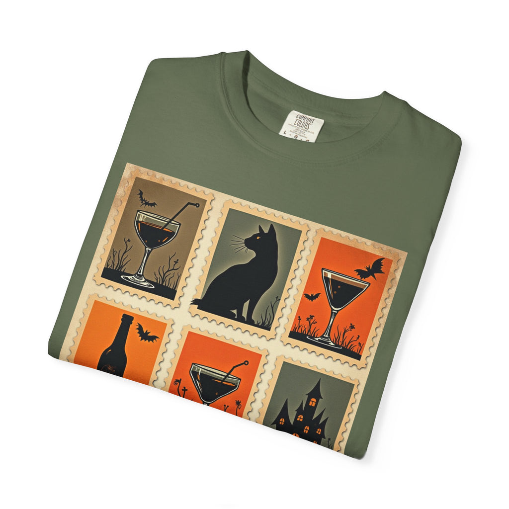 Halloween Cocktails Unisex Garment-Dyed T-shirt