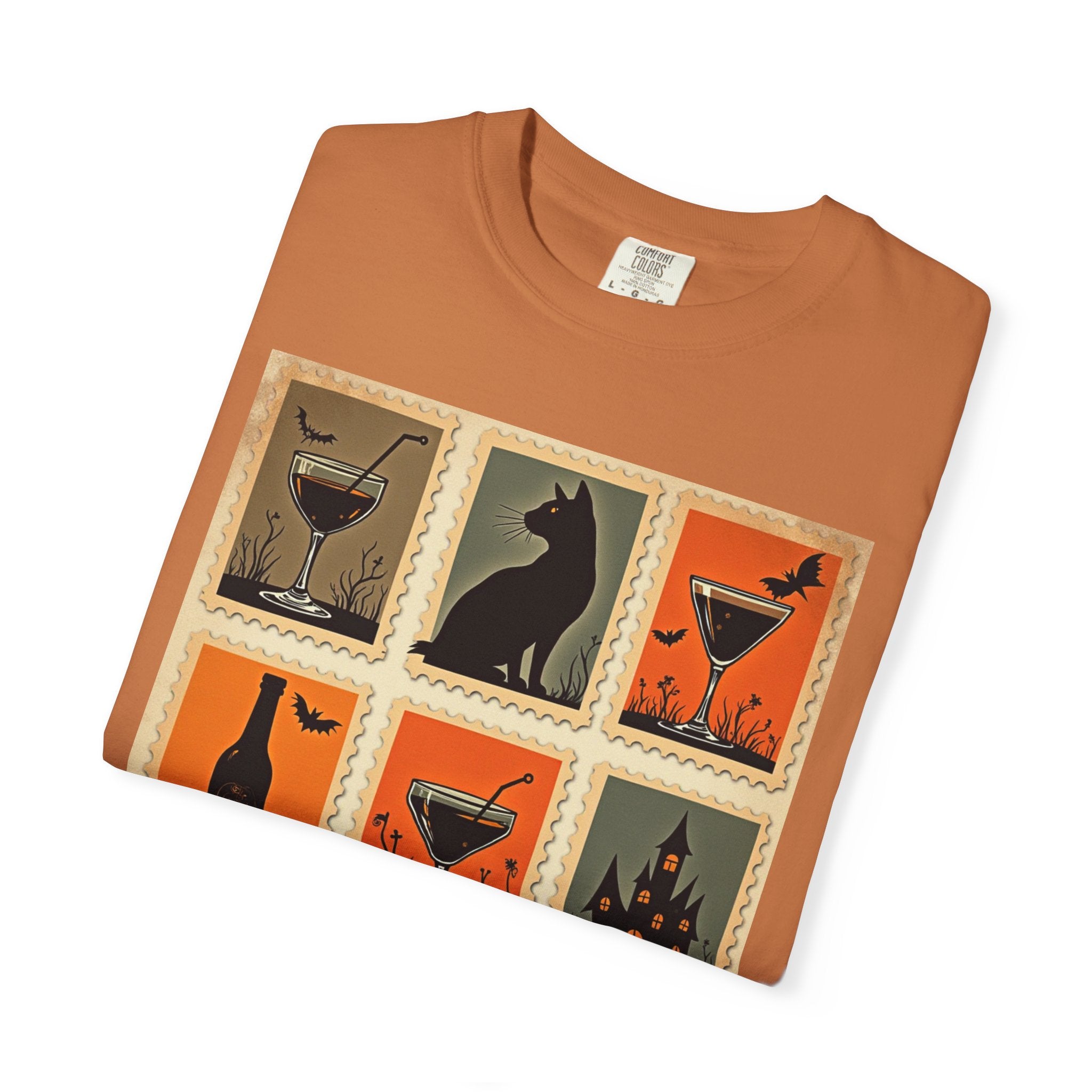 Halloween Cocktails Unisex Garment-Dyed T-shirt