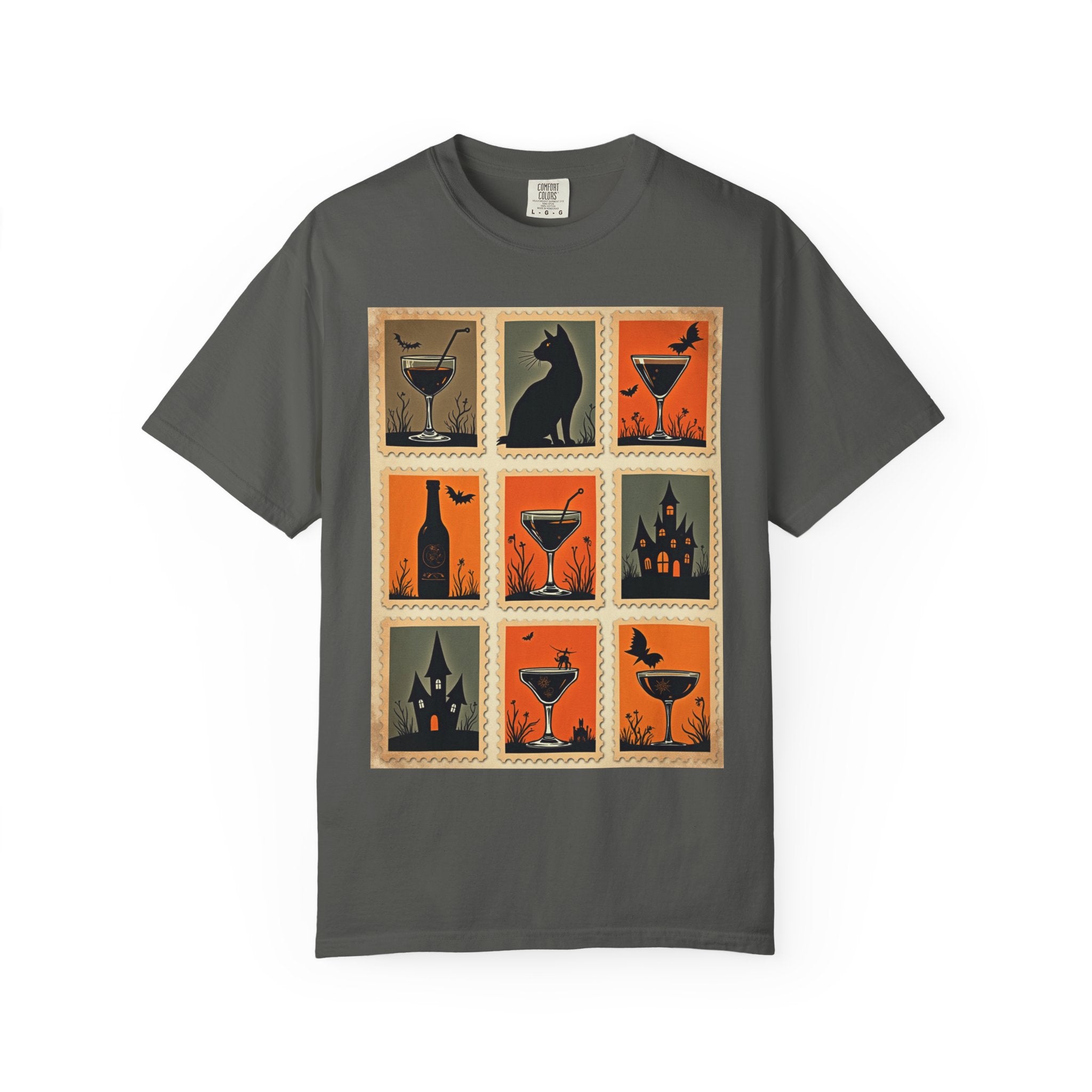 Halloween Cocktails Unisex Garment-Dyed T-shirt