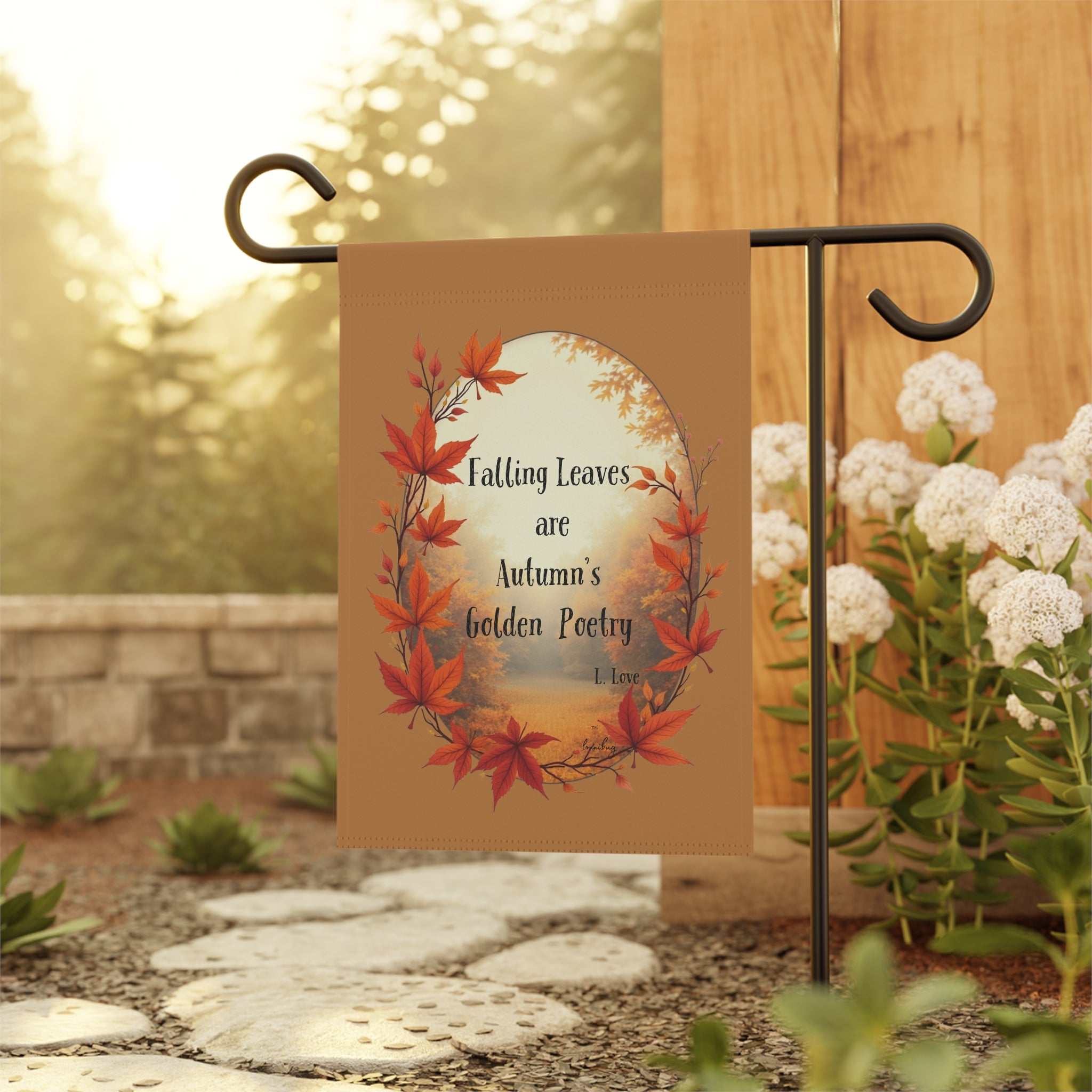 Garden Banner Autumn Leaves Poetry