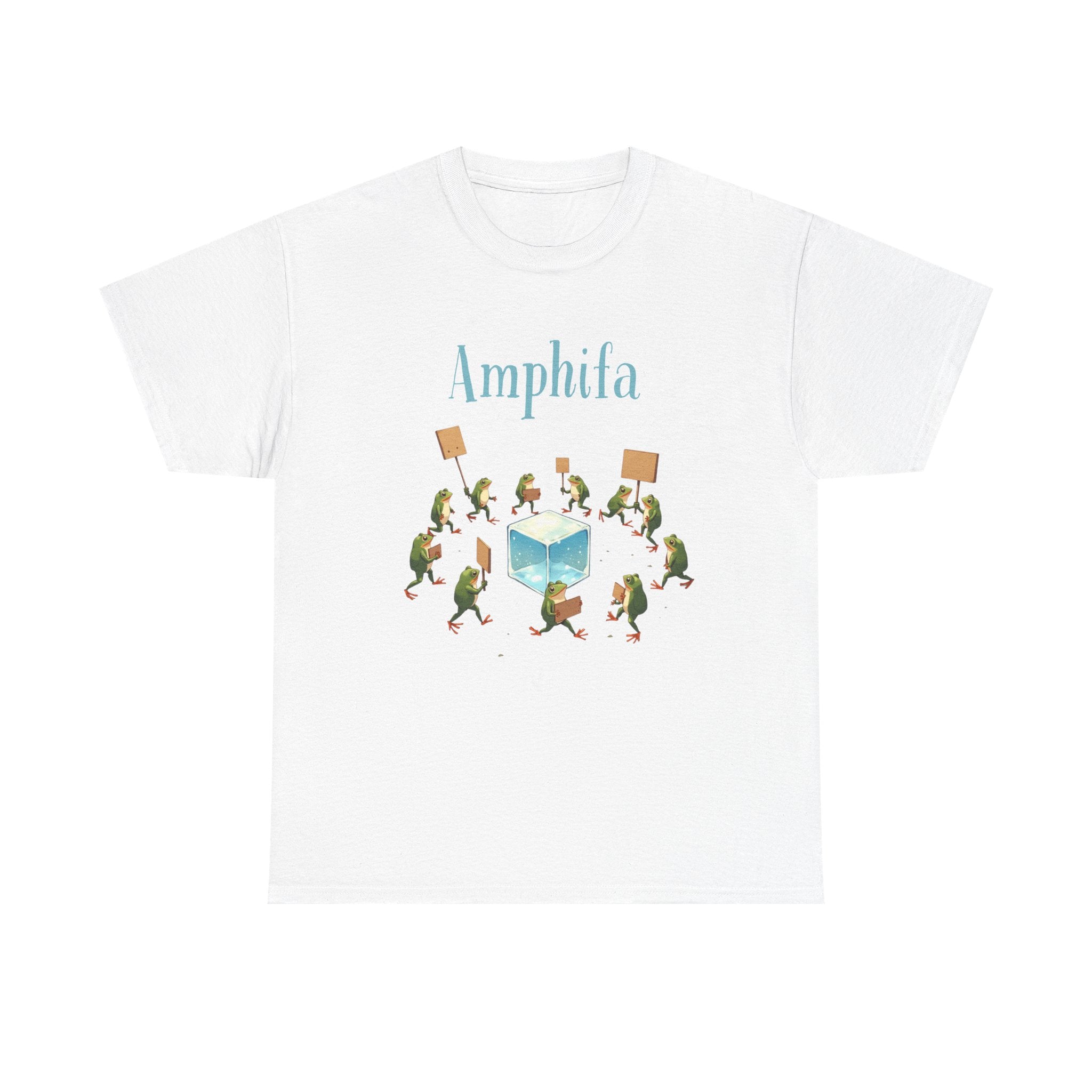 Amphifa ICE Frog Unisex Heavy Cotton Tee, Fun Graphic Tee, Gift for Activists, Casual Wear T-Shirt
