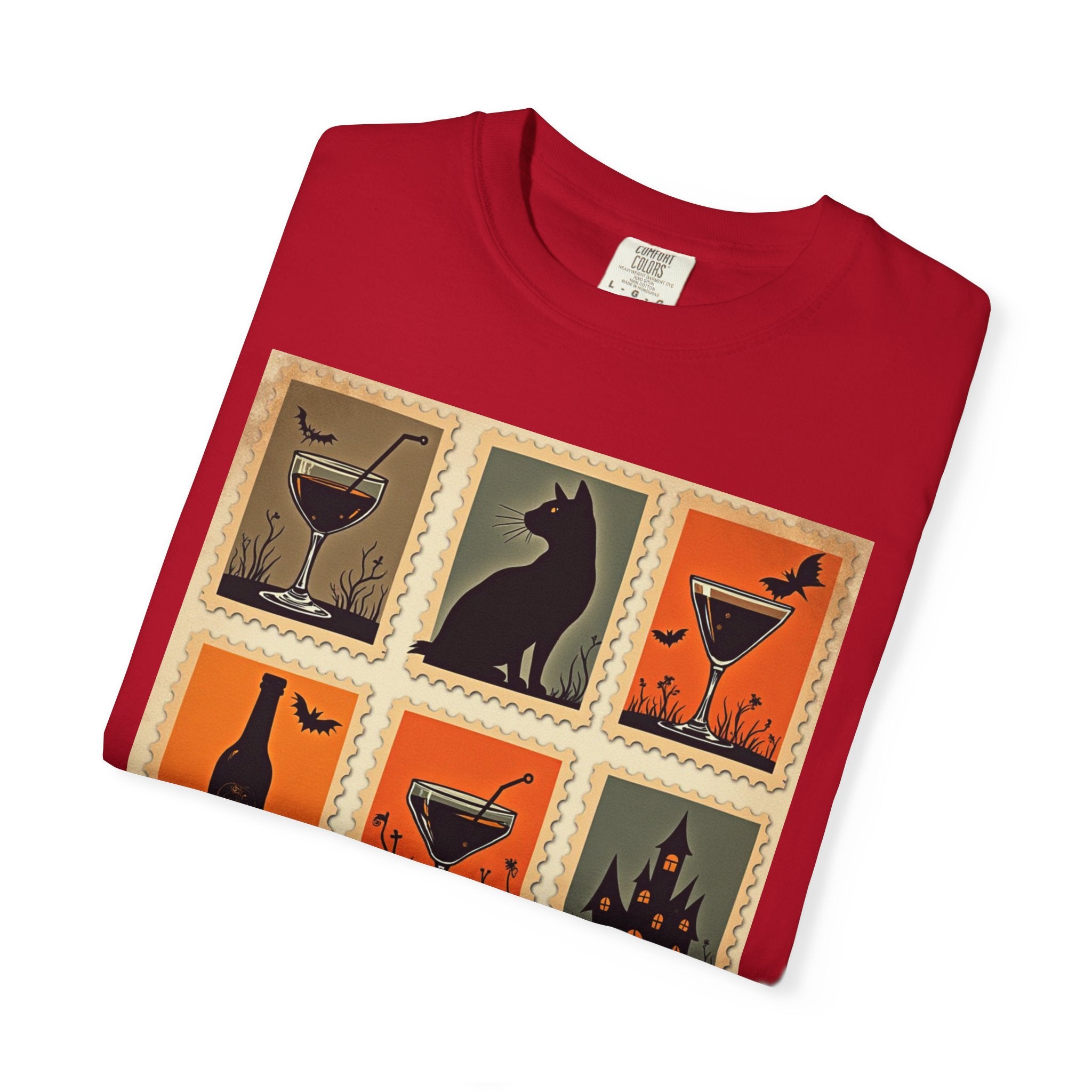 Halloween Cocktails Unisex Garment-Dyed T-shirt